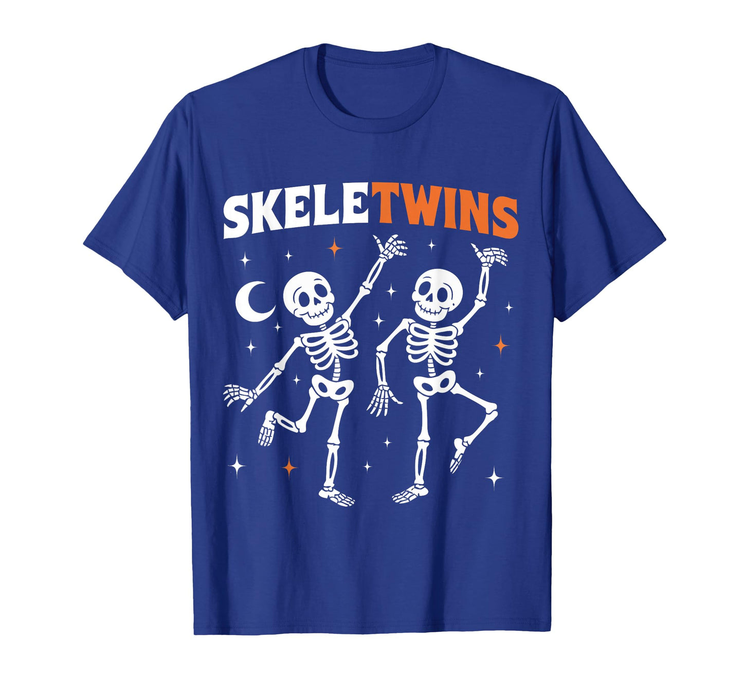 Twins Halloween Matching Funny Skeletwins Dancing Skeletons T-Shirt