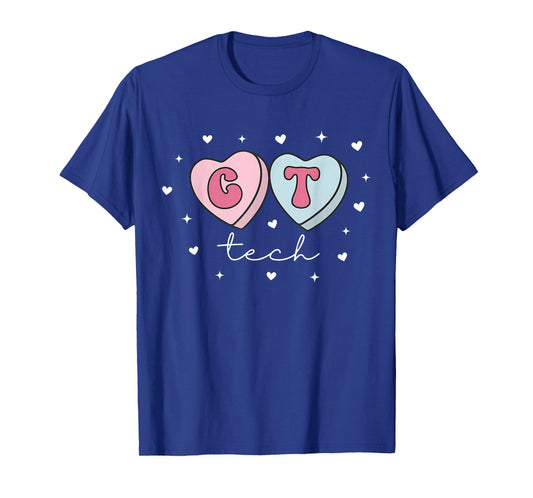 CT Tech CT Technologist Heart Candy Valentines CAT Scan T-Shirt