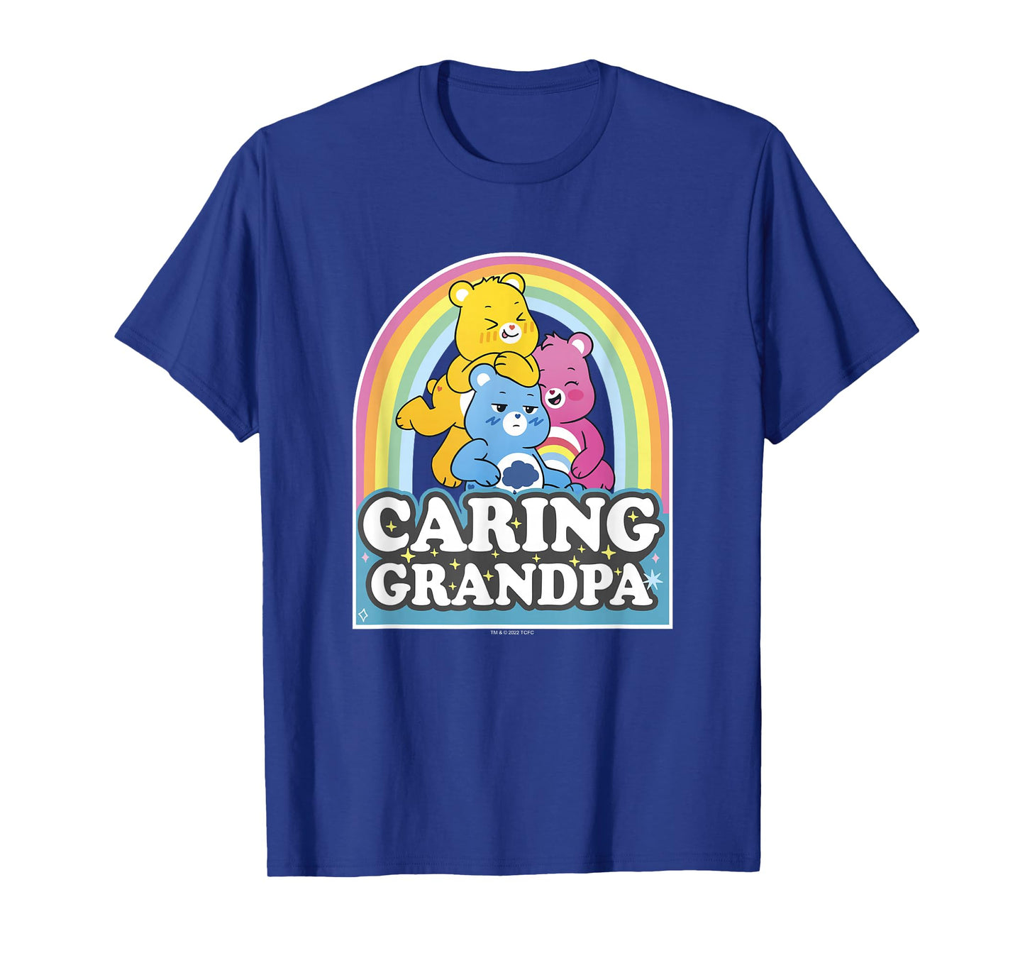 Care Bears Caring Grandpa Retro Rainbow Grumpy Group Shot T-Shirt
