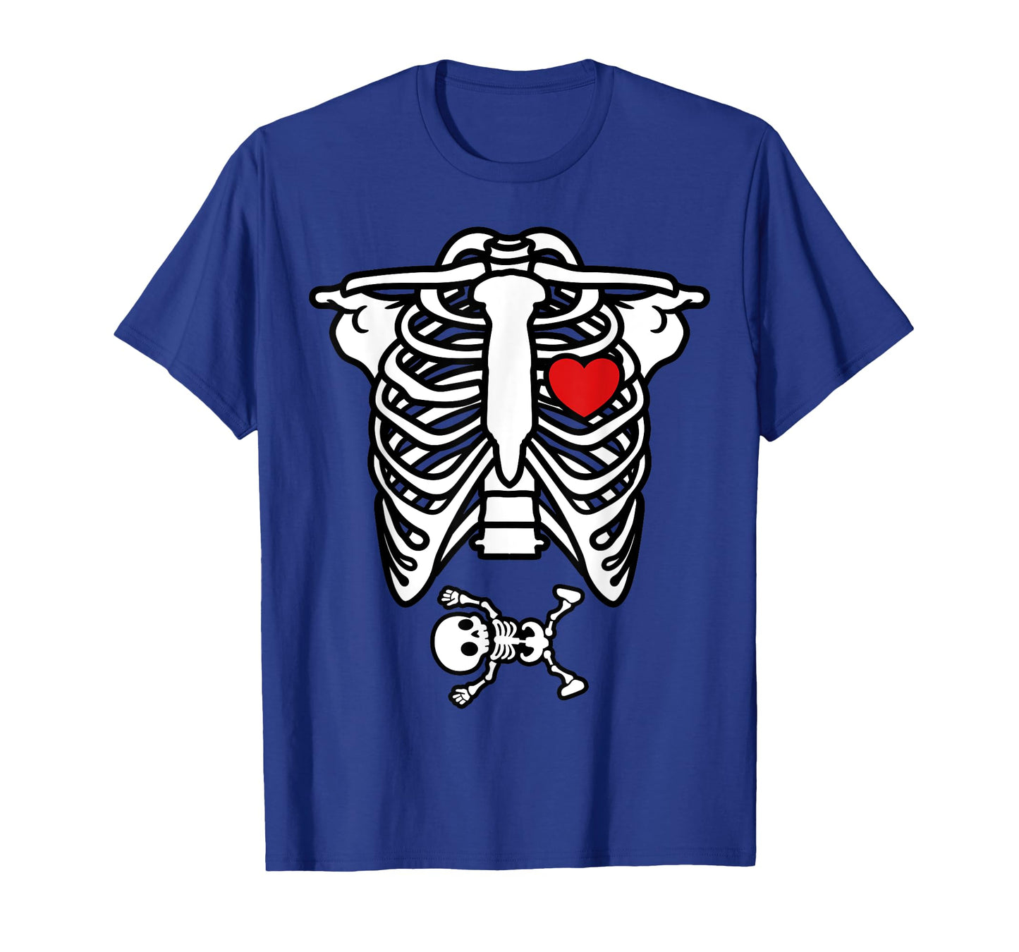 Halloween Pregnant Cute Skeleton Baby Pregnancy Announcement T-Shirt