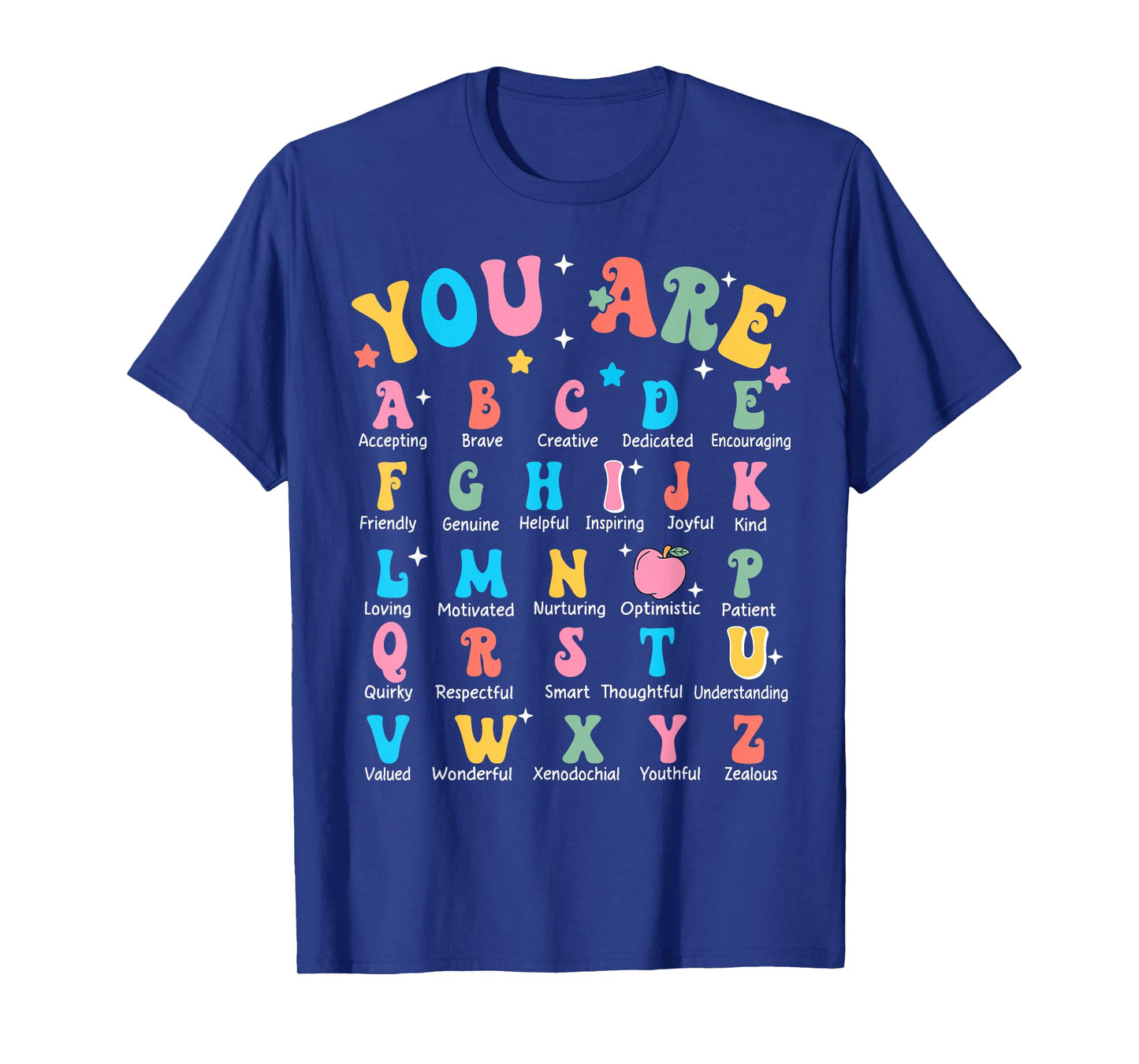 Alphabet Kindergarten Elementary School Teachers Students T-Shirt
