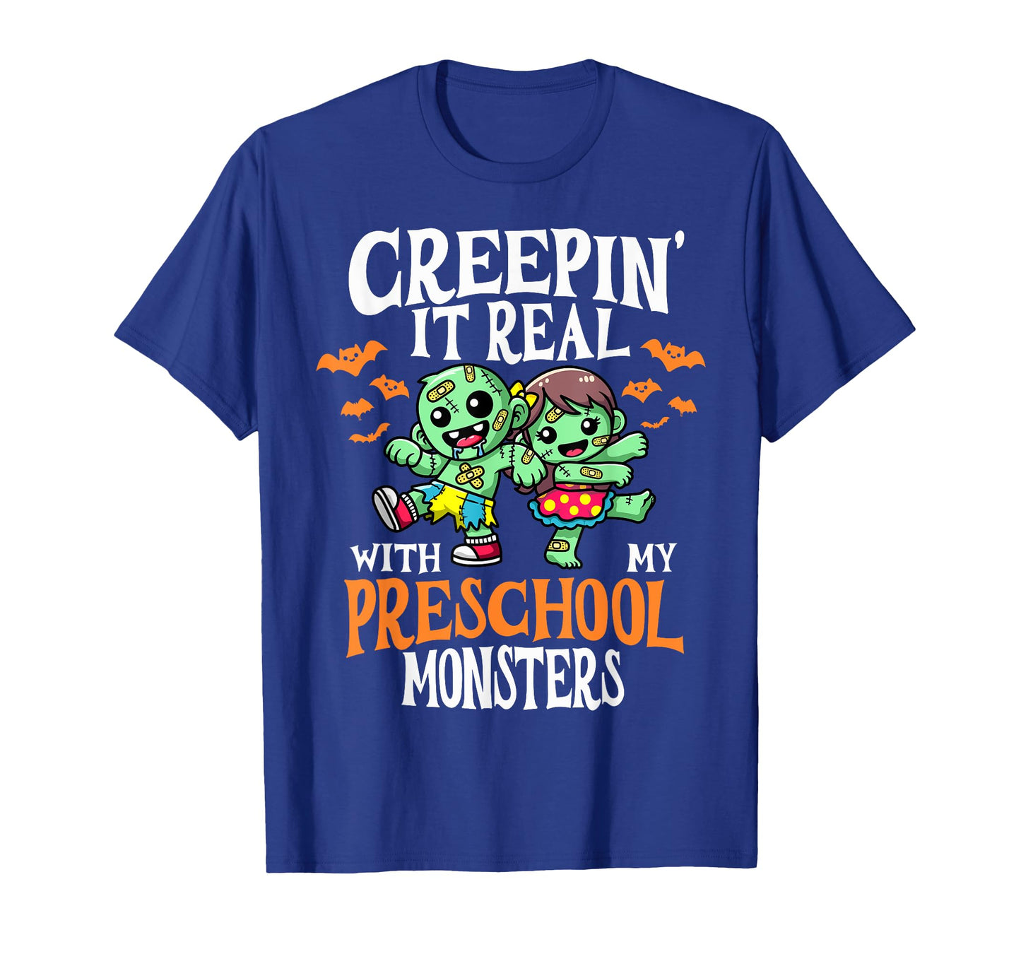 Creepin It Real Monster School Preschool Teacher Halloween T-Shirt