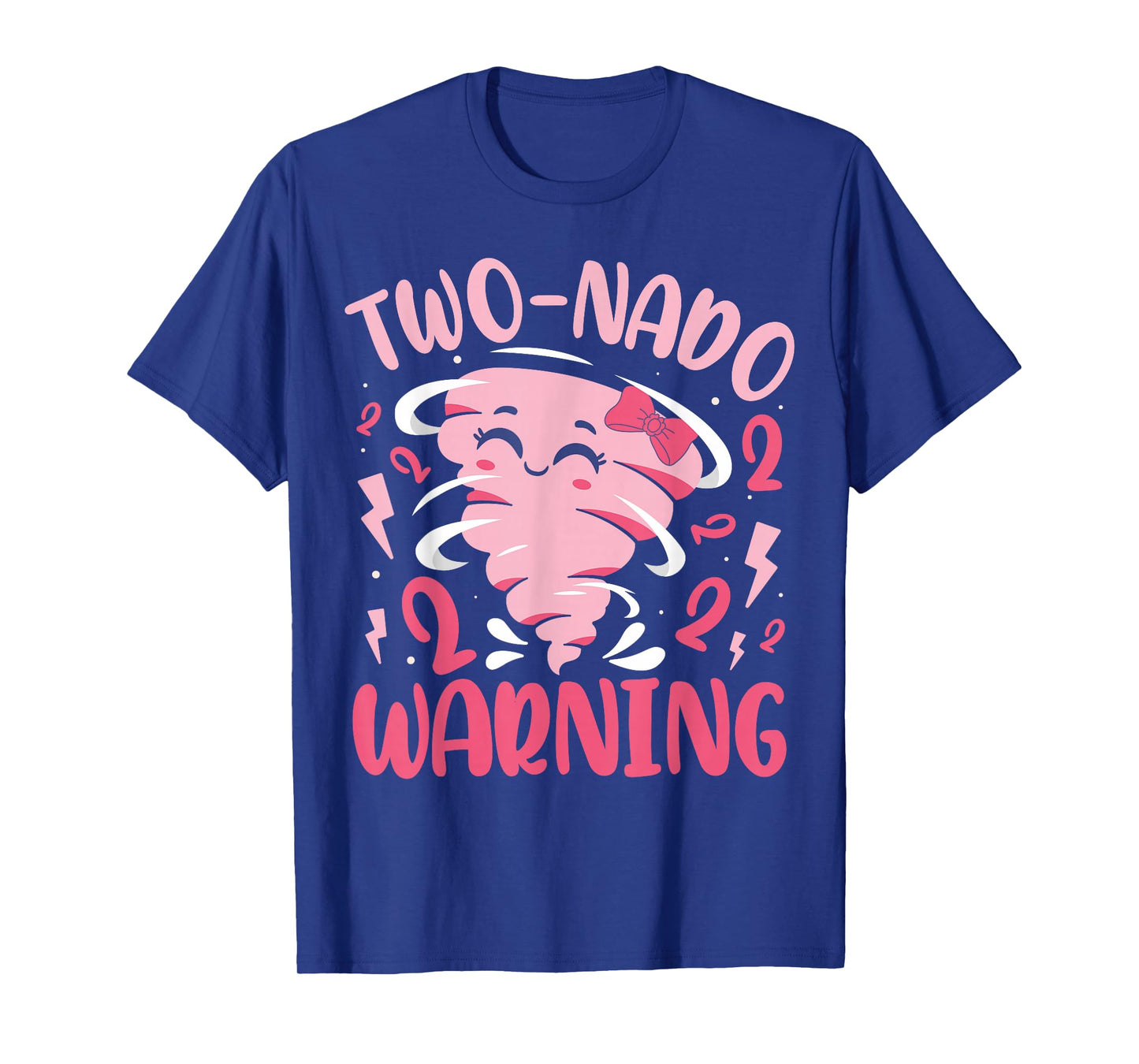 Kids Two-nado Warning 2nd Birthday Pink Tornado Birthday T-Shirt