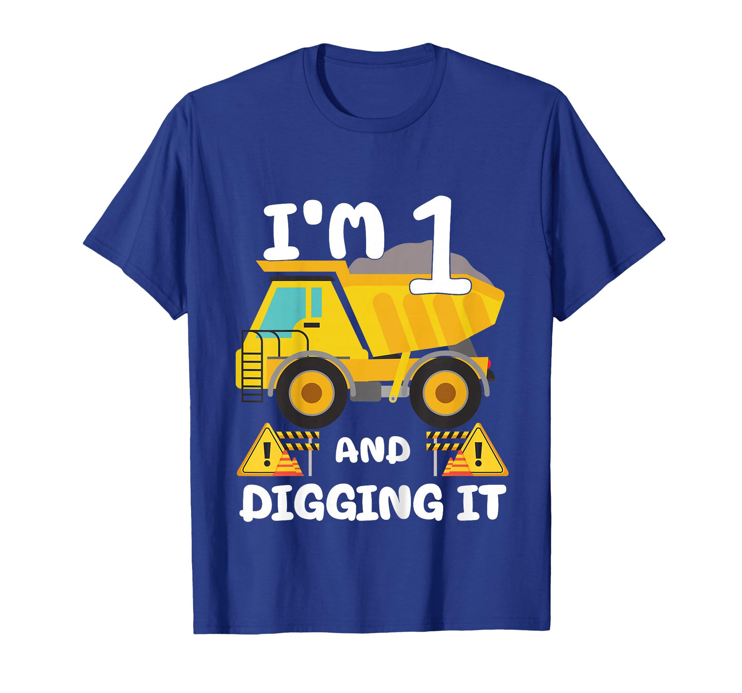 Kids 1st Birthday Construction Birthday Boy 1 Dump Truck BDay T-Shirt