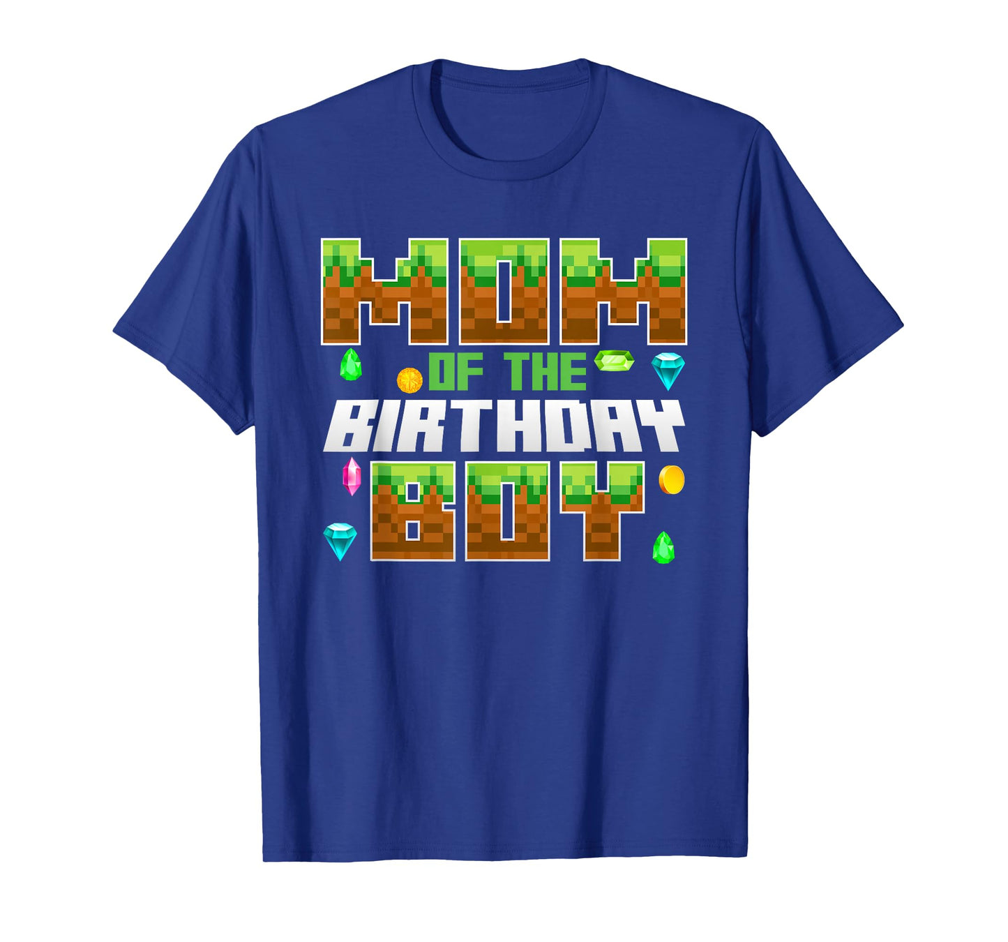 Mom Of The Birthday Boy Video Gamer Pixel Number T-Shirt