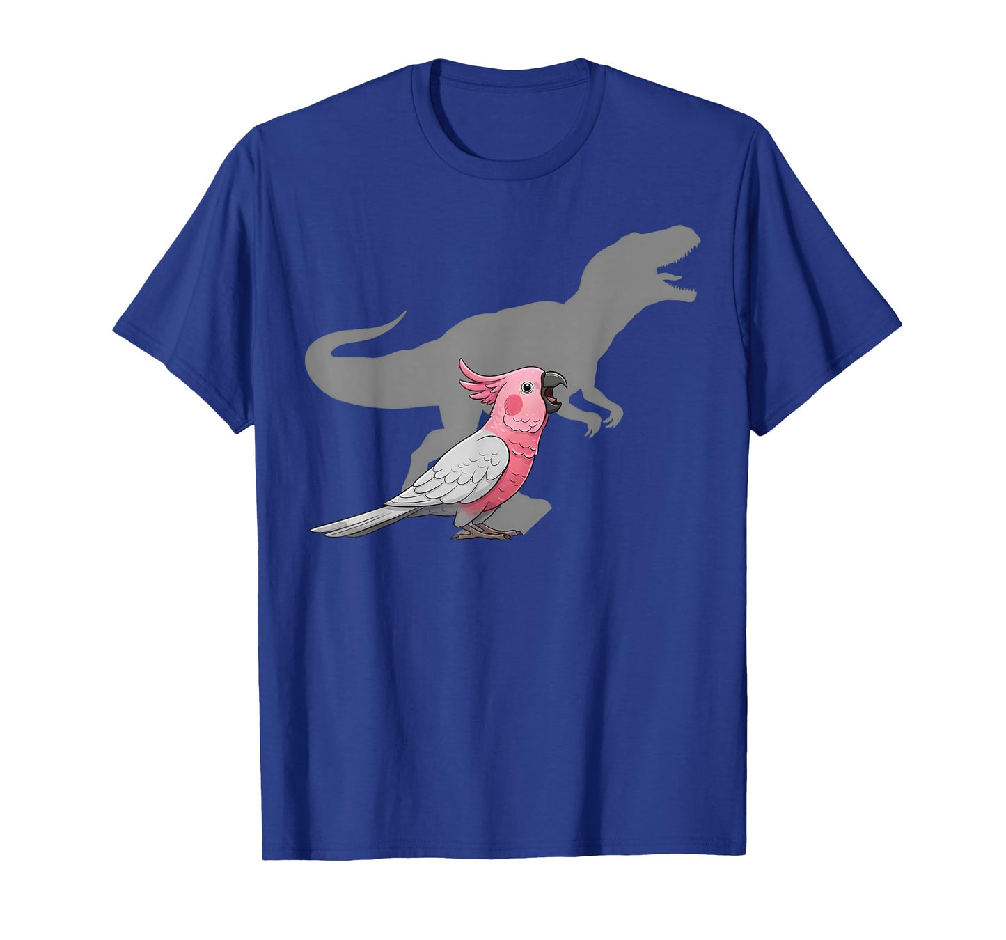 Galah Cockatoo with T rex Shadow Bird Lovers T-Shirt