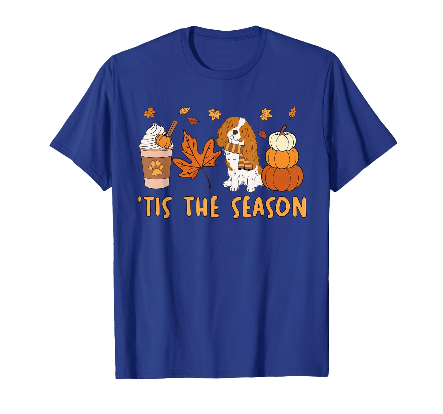 Tis The Season Cavalier King Charles Spaniel Fall Pumpkin T-Shirt