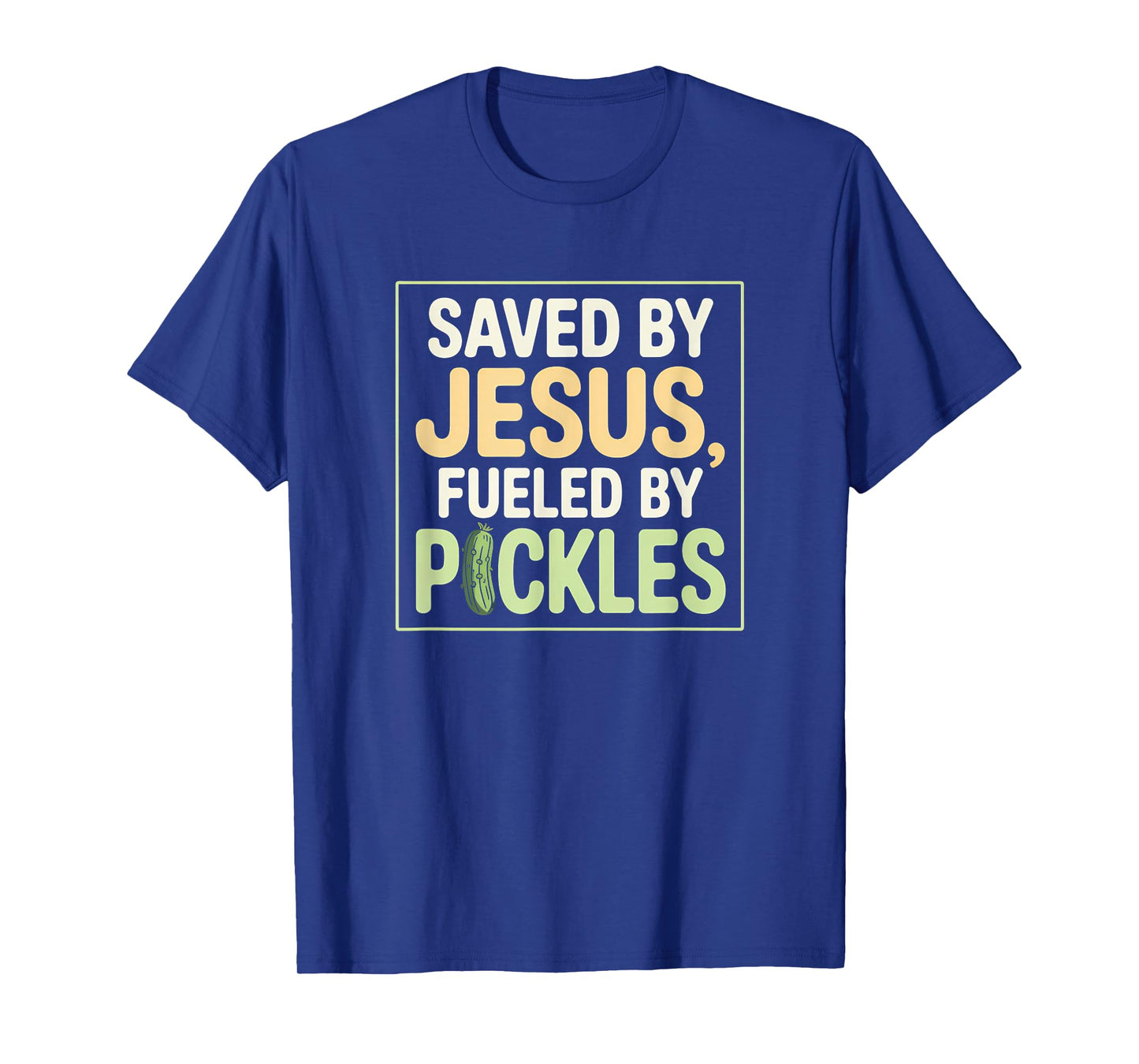 Pickles and Jesus Religious Salty and Saved Vibes Cucumber T-Shirt