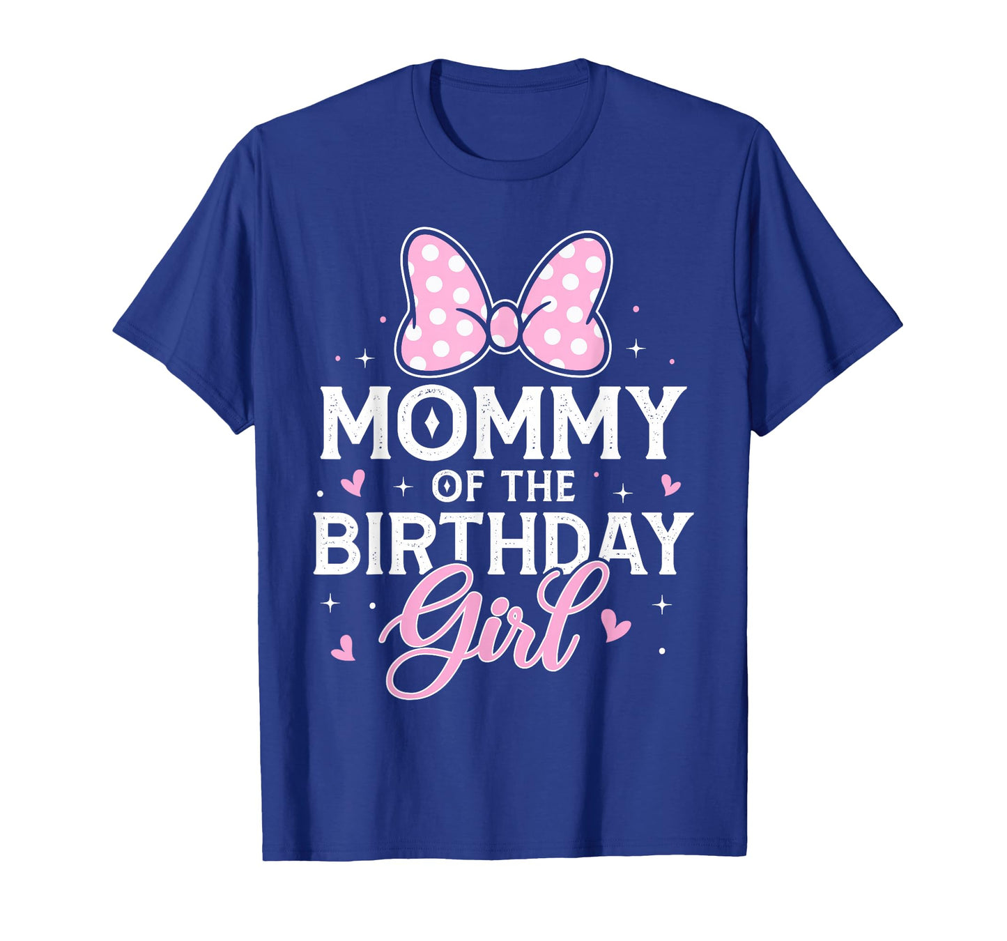 Mommy of The Birthday Girl Cute Pink Bow Family Matching T-Shirt
