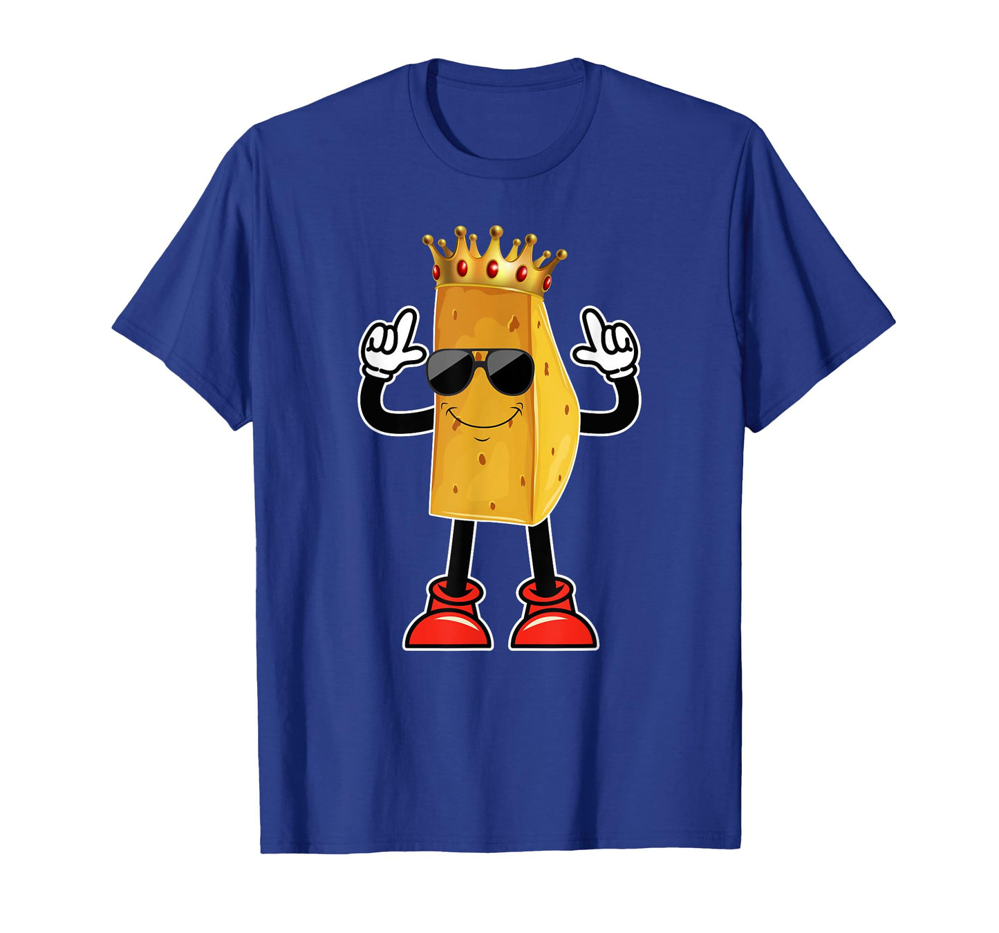 Cheese Tee For Cheese Lover Cheese in Sunglasses Crown T-Shirt