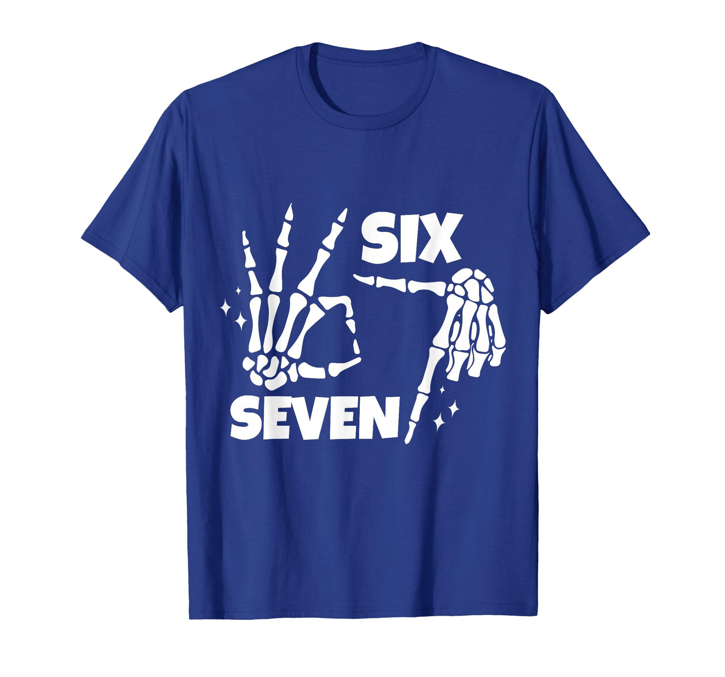 6 7 Meme Funny Skeleton Hands Halloween Couples Six Seven 67 T-Shirt