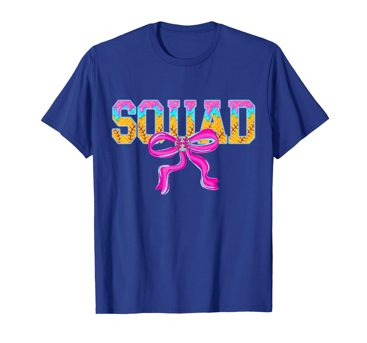 Baseball Squad Ice Cream Drip Game Day Family Matching T-Shirt