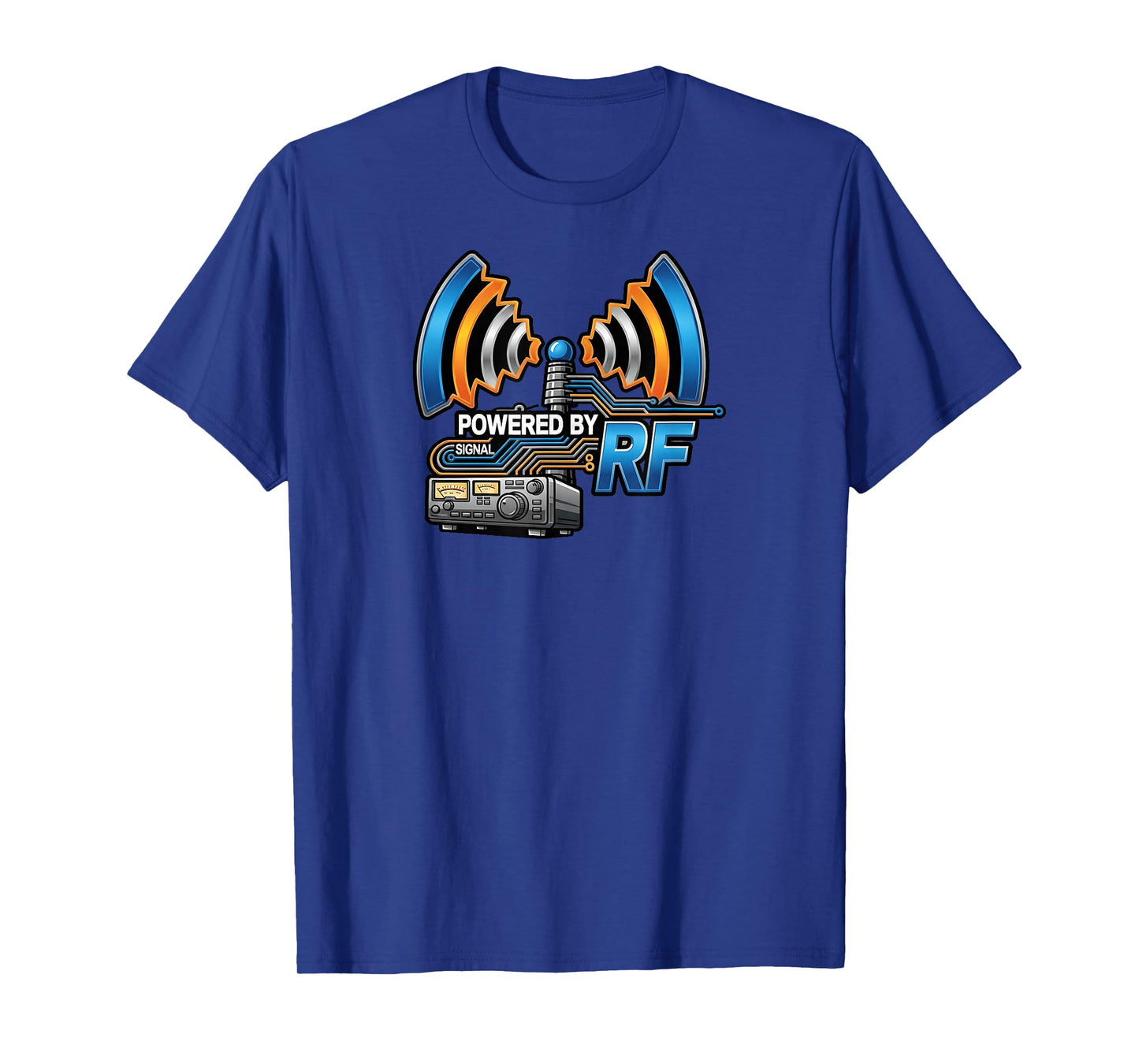 Powered by RF Radio Communication Signal Tech T-Shirt