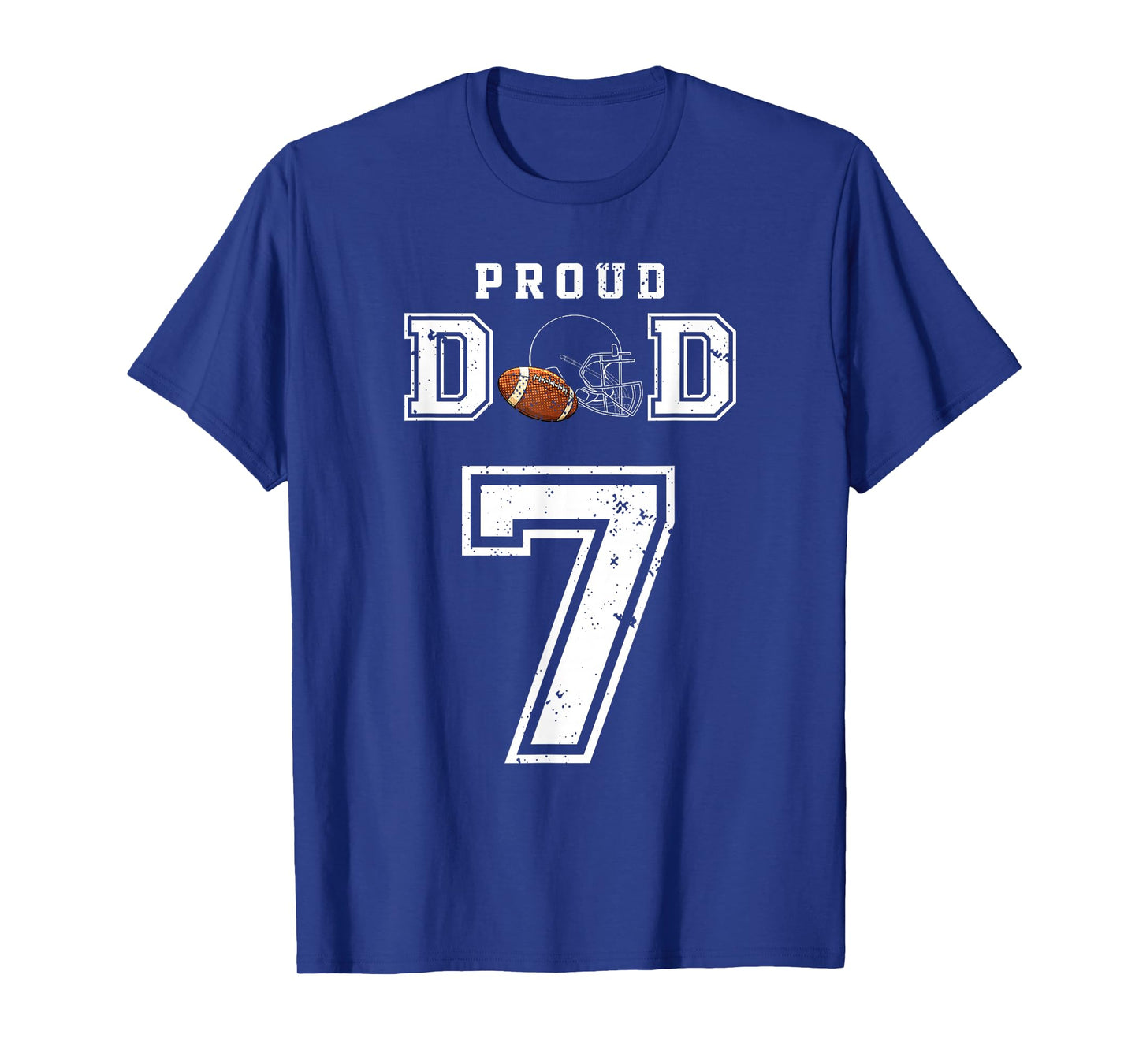 Custom Proud Football Dad Number 7 Personalized For Men T-Shirt