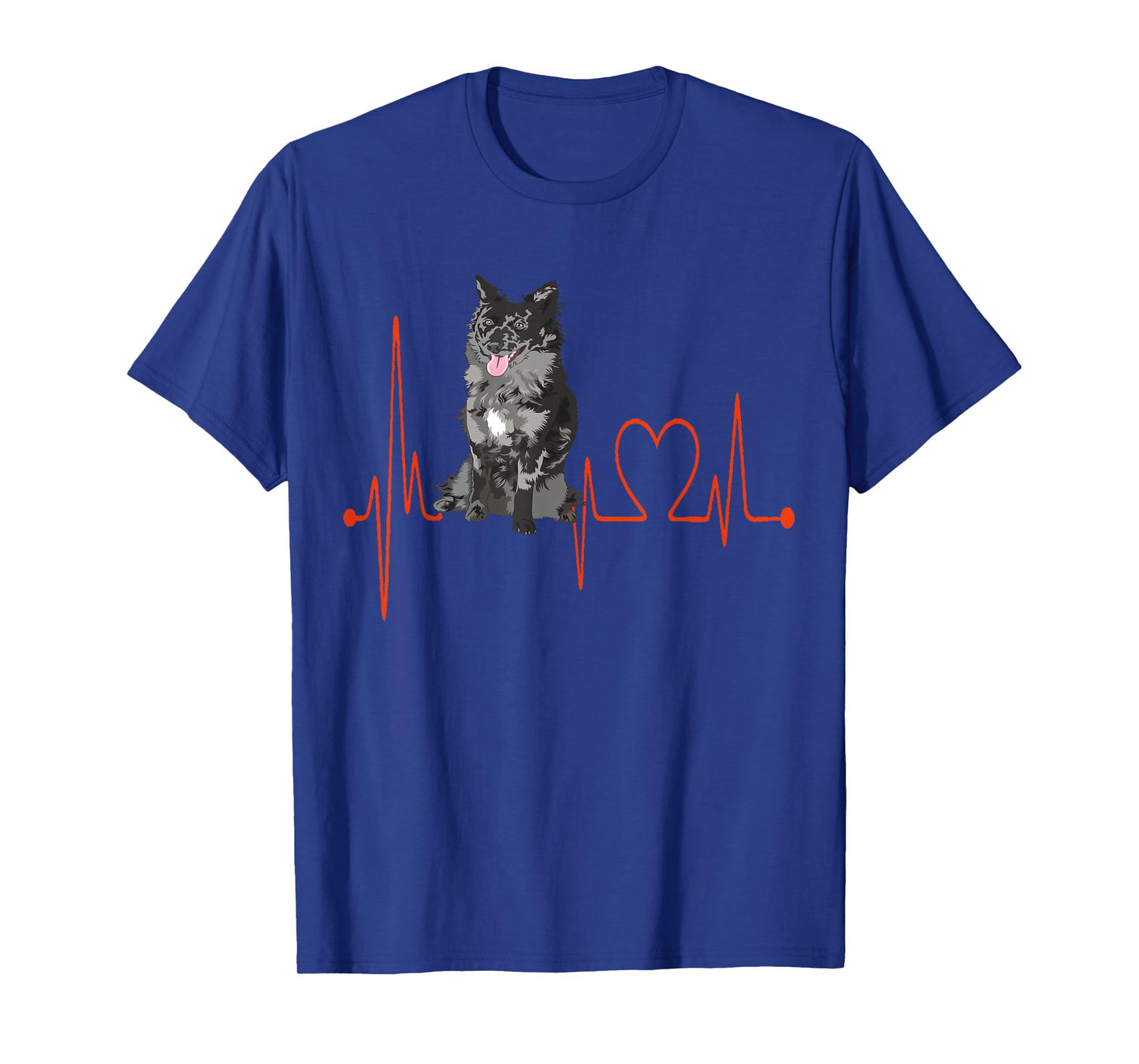 MUDI Dog Heartbeat EKG Funny Pet Owner & Lover T-Shirt