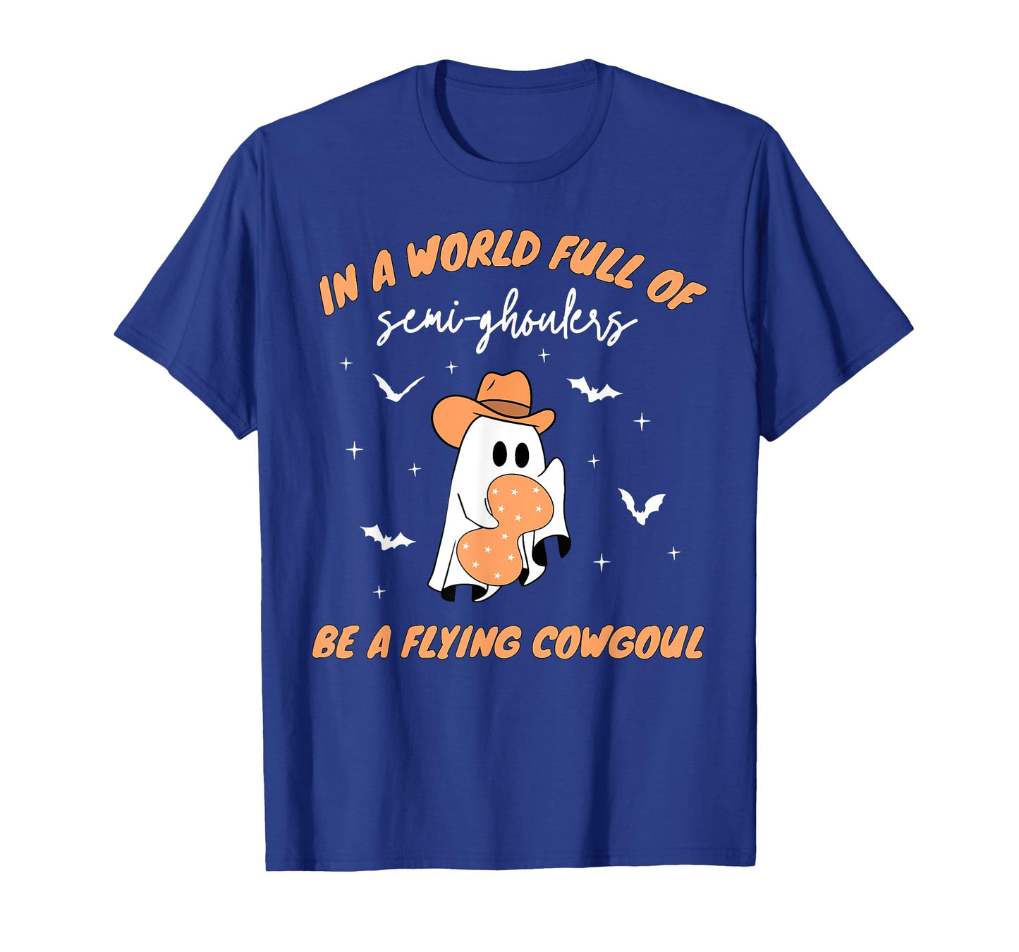 Labor and Delivery Nurse Halloween Ghost Flying Cowgirl Fall T-Shirt