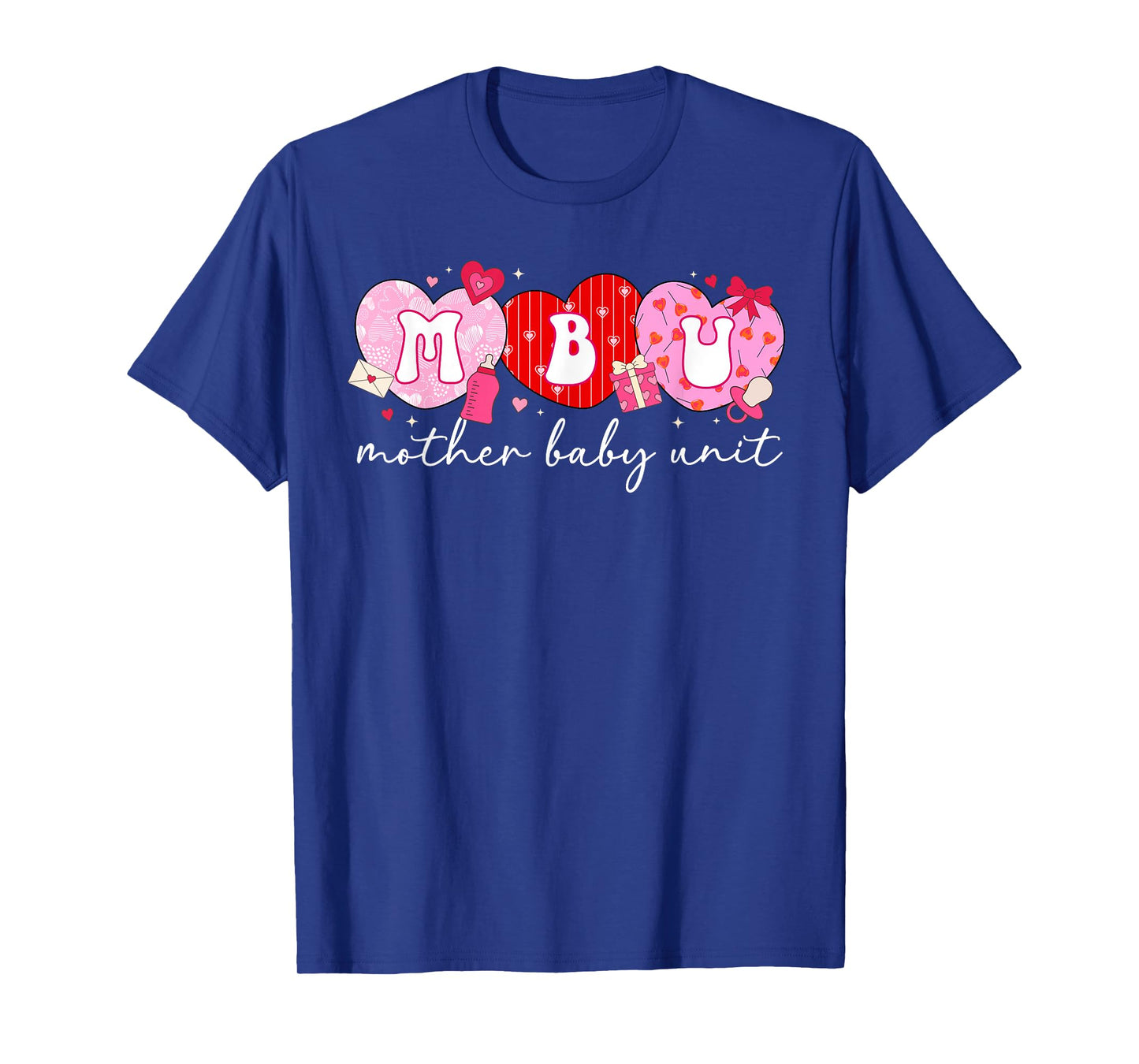 Valentine MBU Valentines Day Mother Baby Unit Nurse Groovy T-Shirt