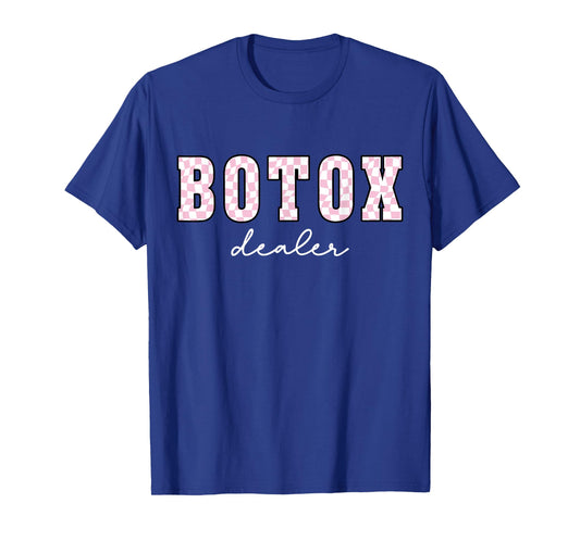 Checkered Botox Dealer Skincare Dealer Filler Injector Nurse T-Shirt