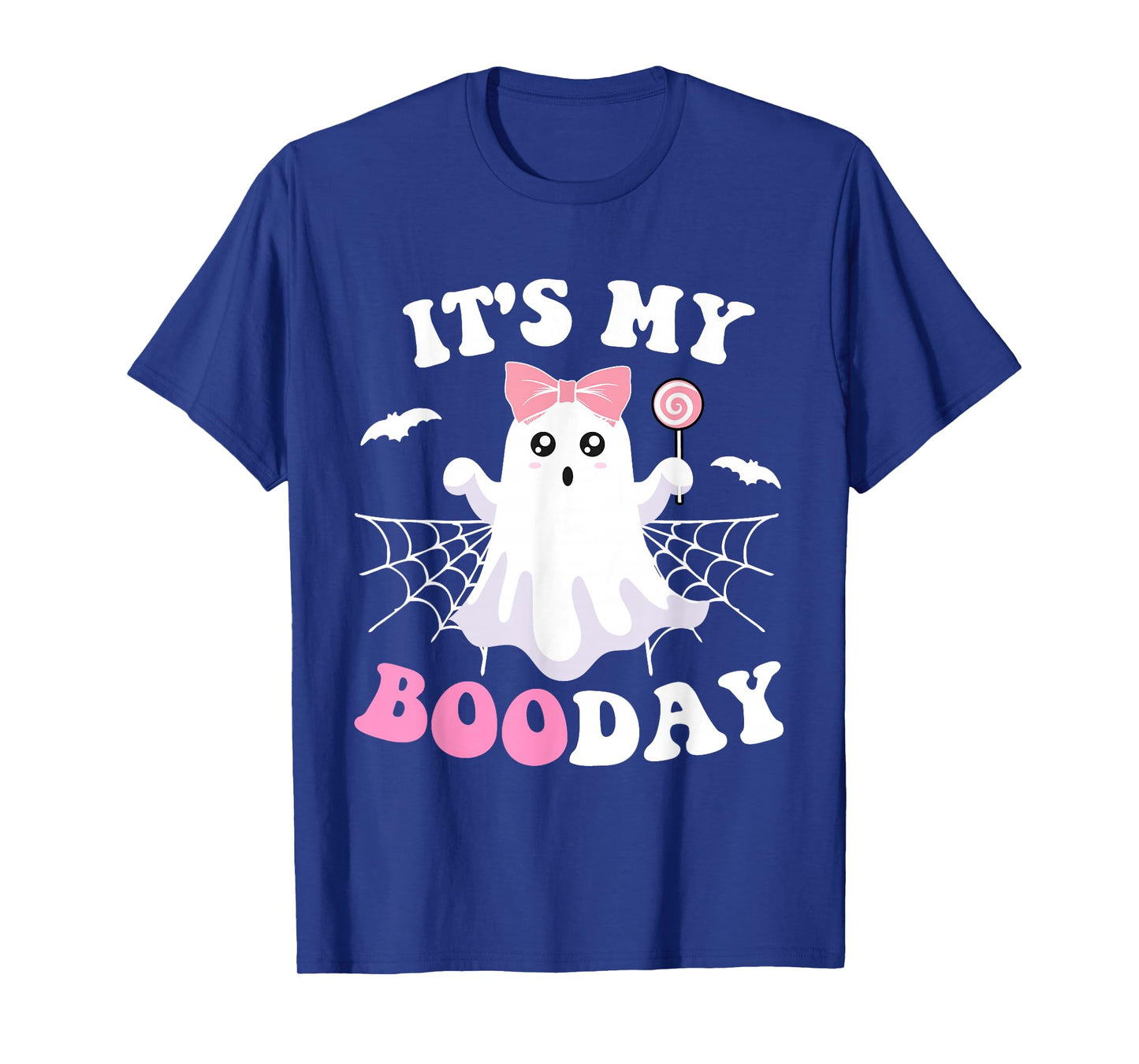 It's My Boo Day Cute Halloween Birthday Pink Ghost Girls T-Shirt