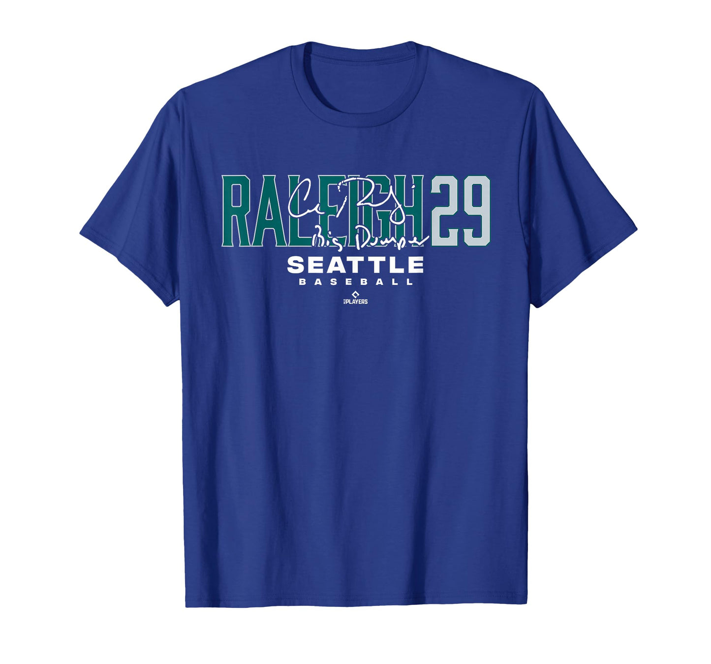 Name Number City Cal Raleigh 29 Seattle Baseball MLBPA T-Shirt