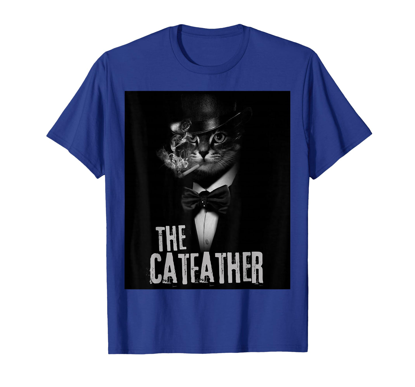 Funny The CatFather Mens Cat Dad T-Shirt