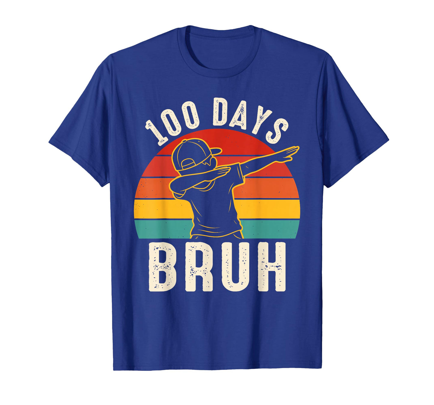 100 Days Bruh Dabbing Boys Funny 100th Day of School Kids T-Shirt