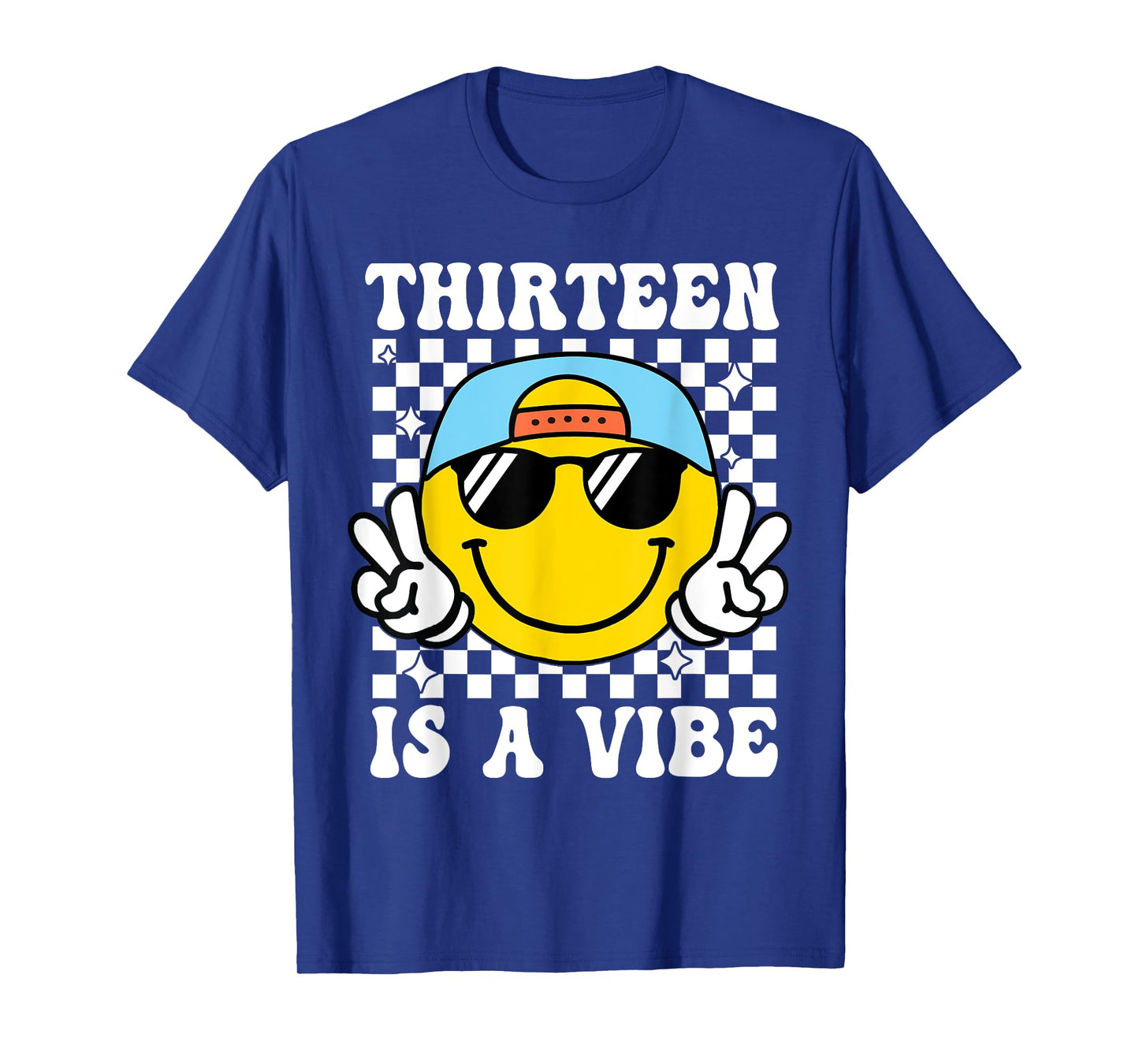 Thirteen is A Vibe 13th Birthday Groovy Boys 13 Years Old T-Shirt