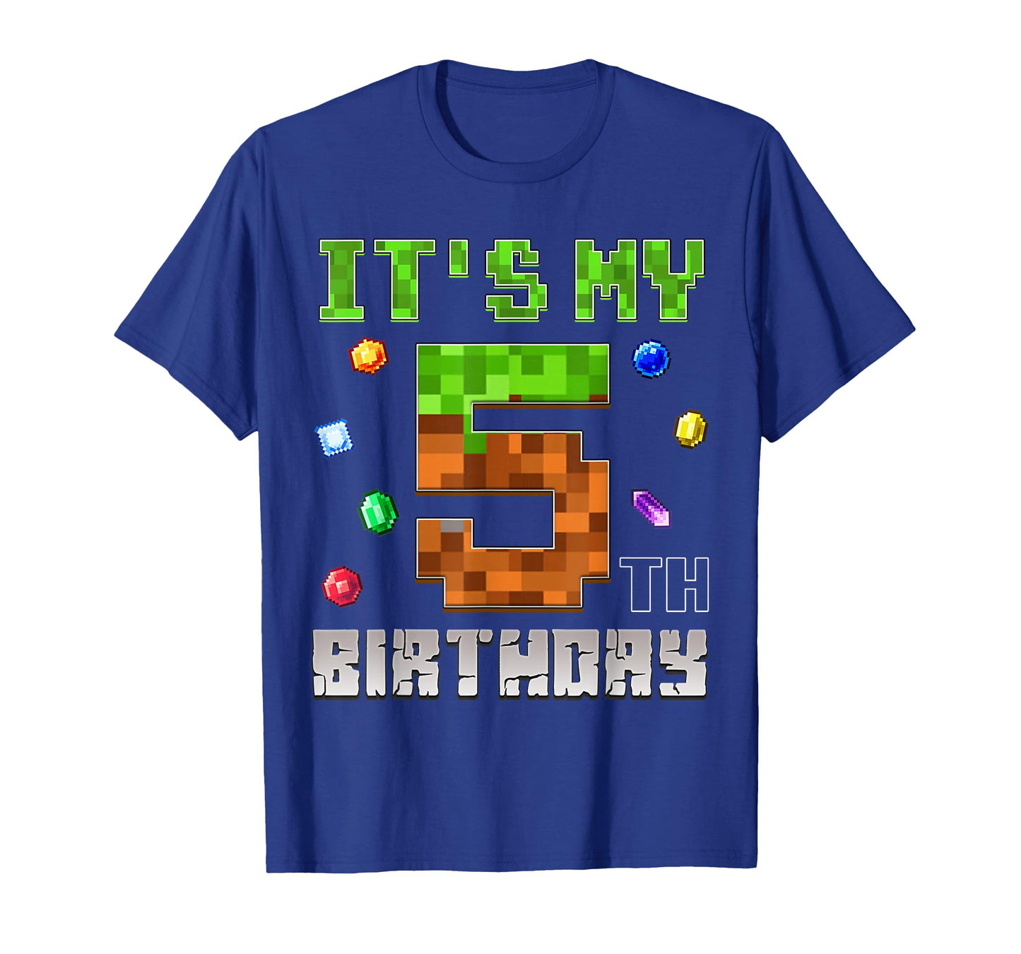 Birthday Boy Shirt It's My 5th Birthday Video Game Pixel T-Shirt