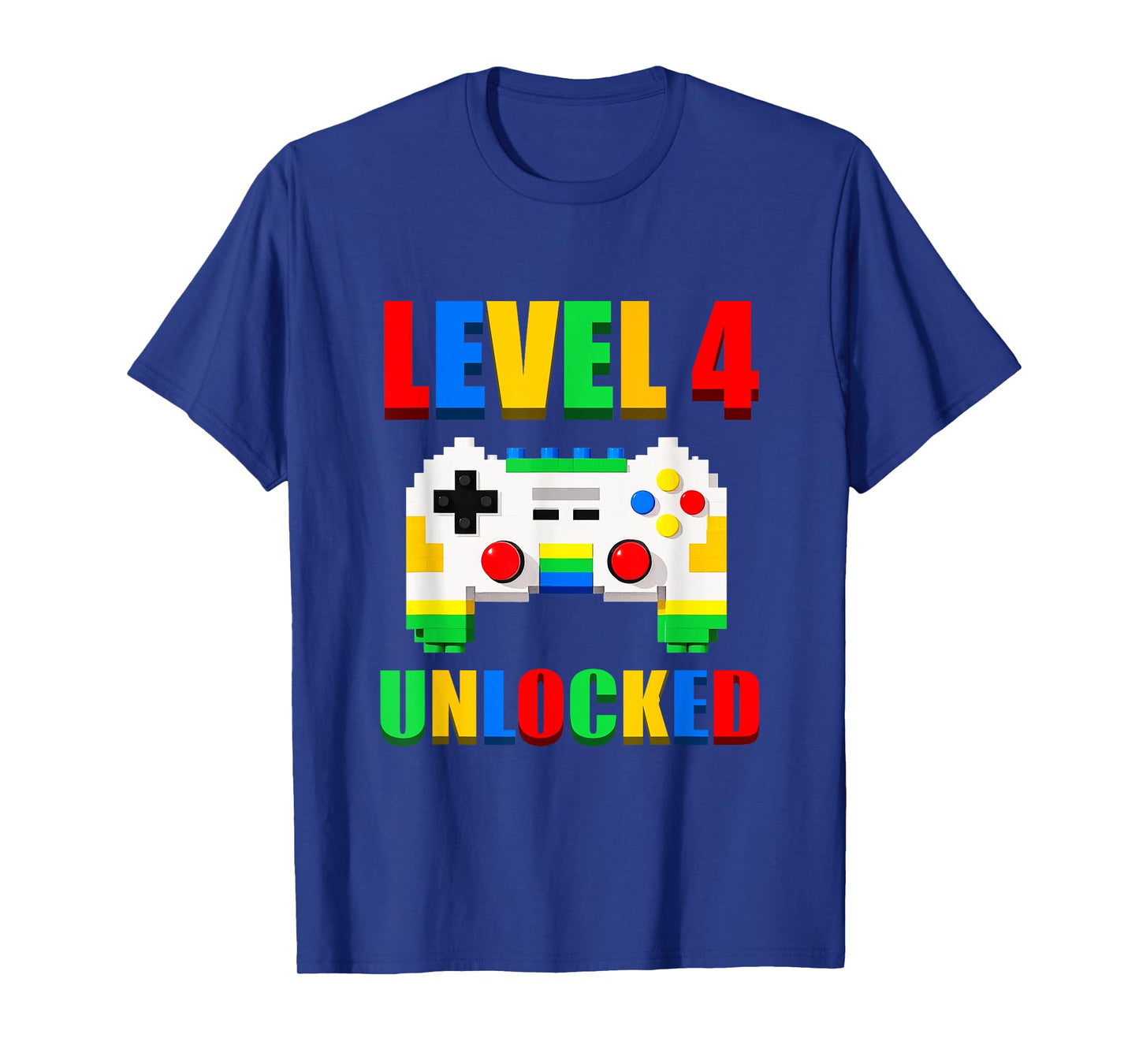 Level 4 Unlocked Gamer 4 Year Old Video Game Birthday Boys T-Shirt