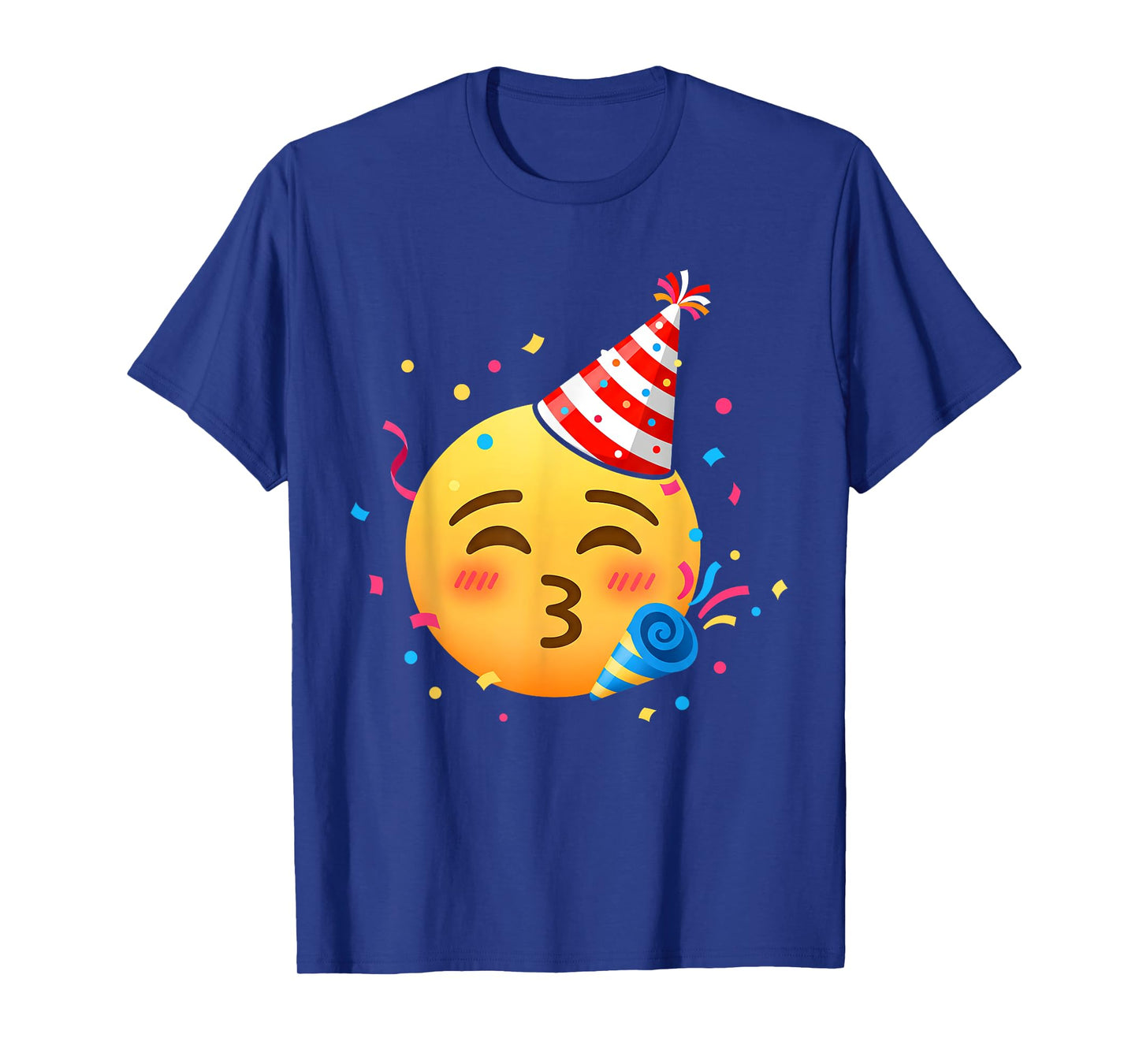 Funny Emoticon Party Smiling Face Partying Birthday T-Shirt
