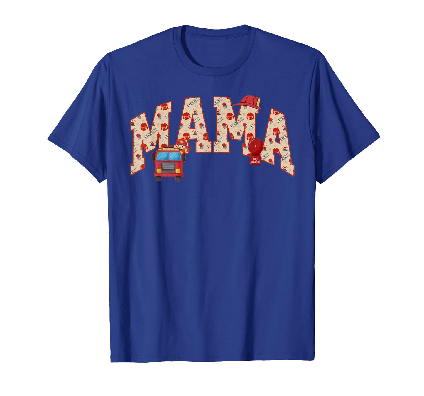 Mama Birthday Boy Fire Truck Firefighter First Birthday Mom T-Shirt
