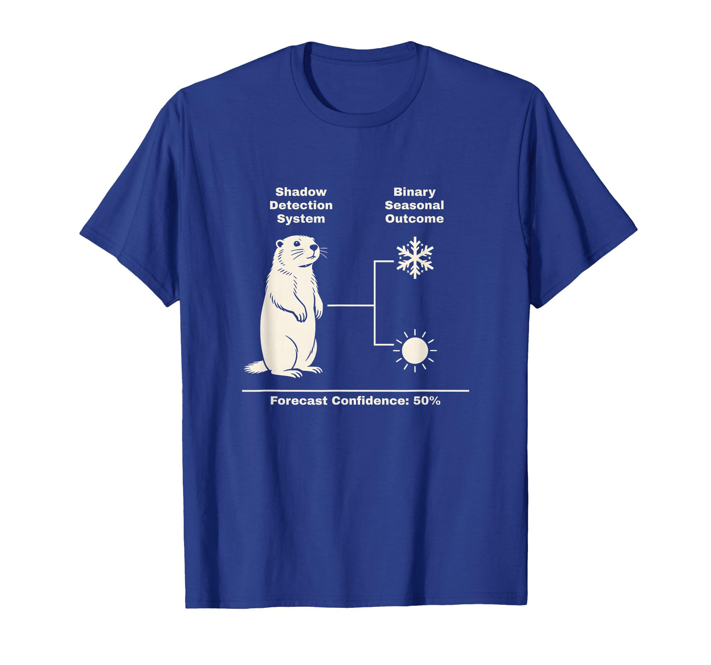 Funny Groundhog Day Weather Binary Weather Humor Forecast T-Shirt