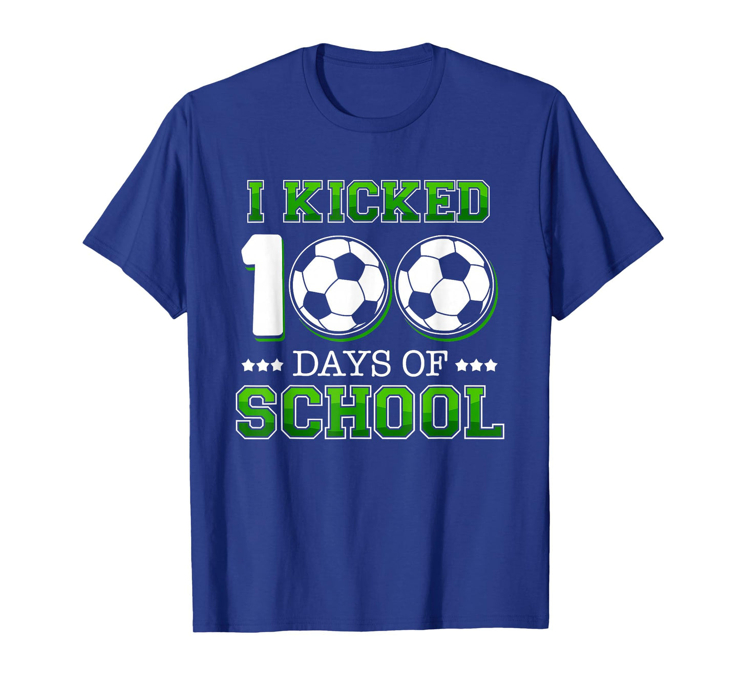 I Kicked 100 Days of School Soccer Sport Boys Kids 100th Day T-Shirt