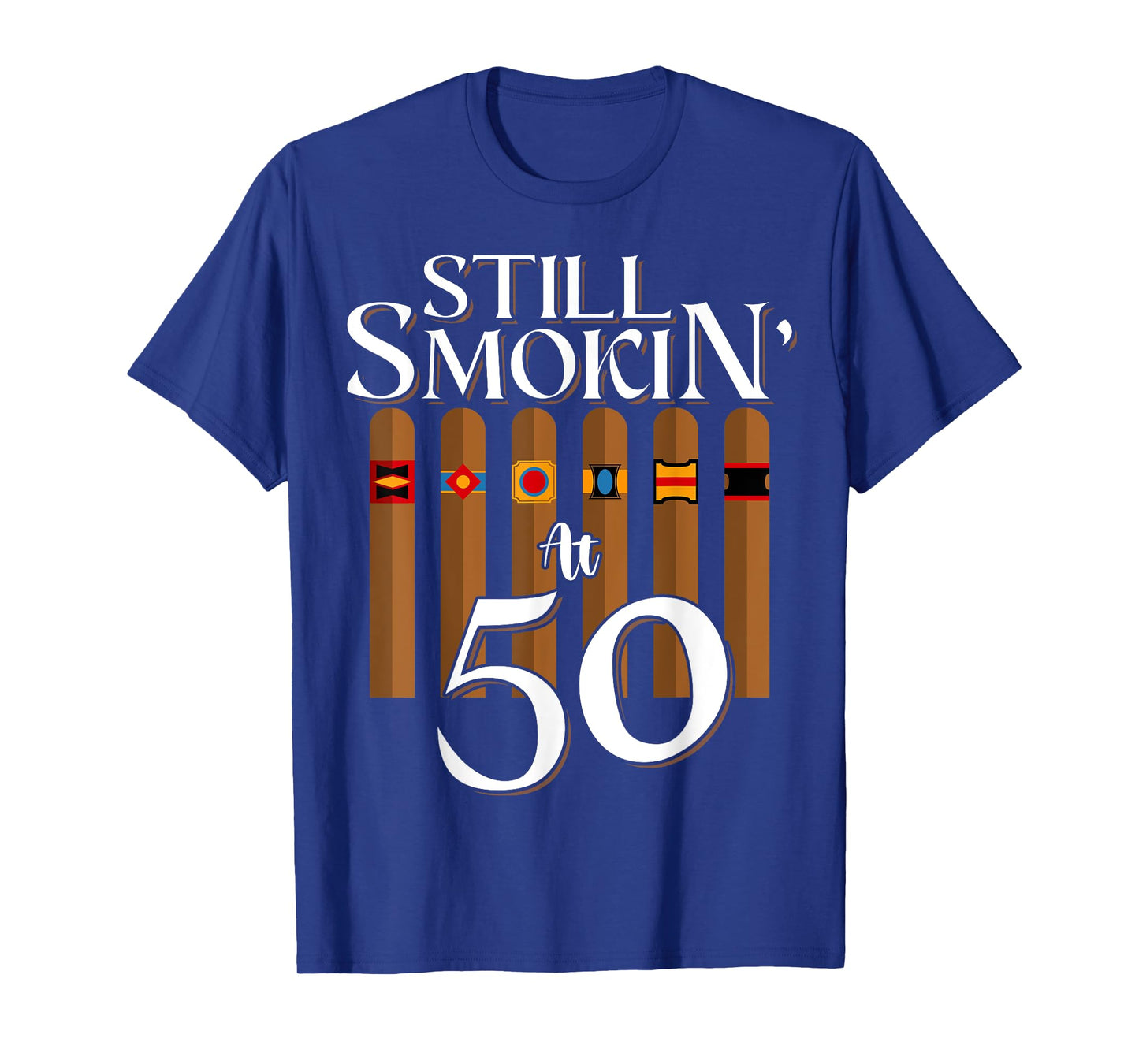 Still Smoking Cigars 50th Years Old Birthday Dad Smoker T-Shirt