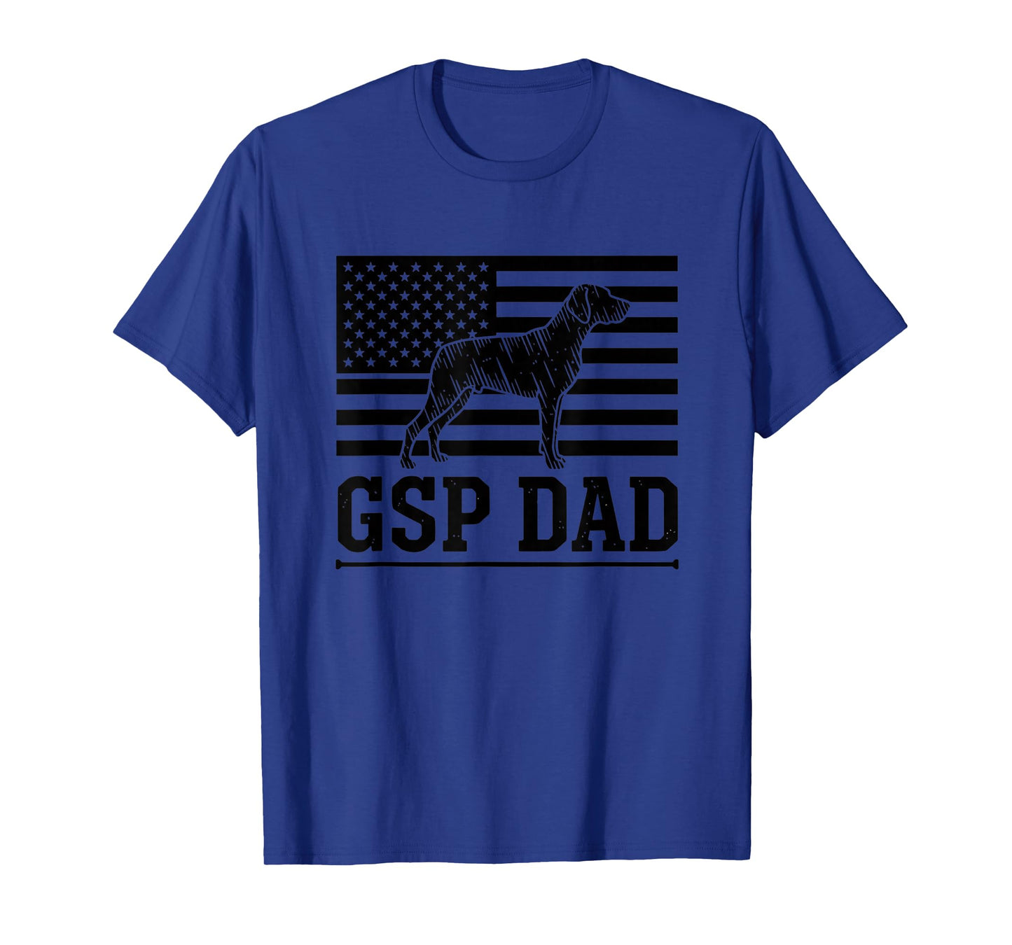 USA GSP Dad American Flag German Shorthaired Pointer Dog Dad T-Shirt