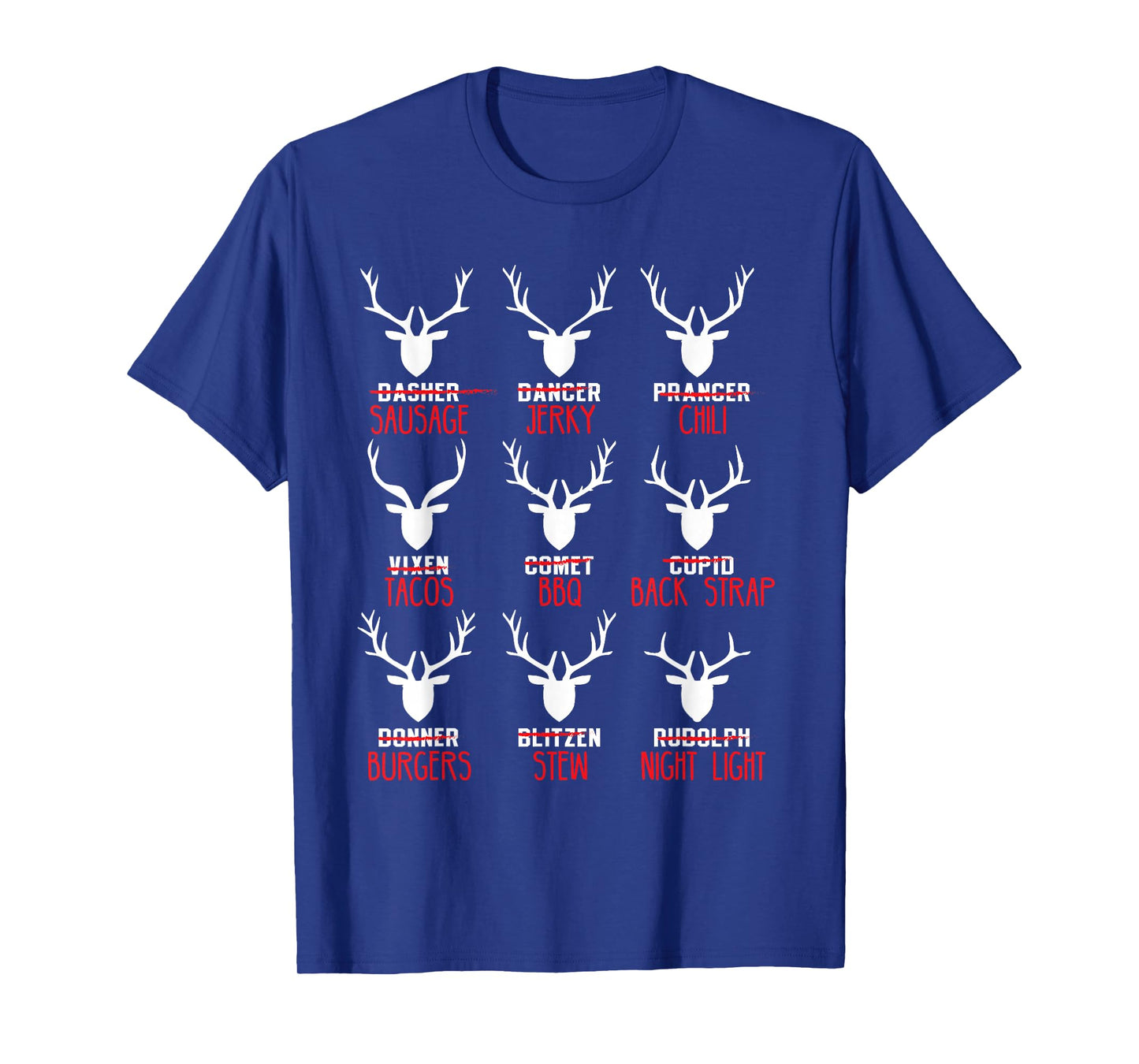 Funny Christmas Deer Hunters All of Santa's Reindeer design T-Shirt