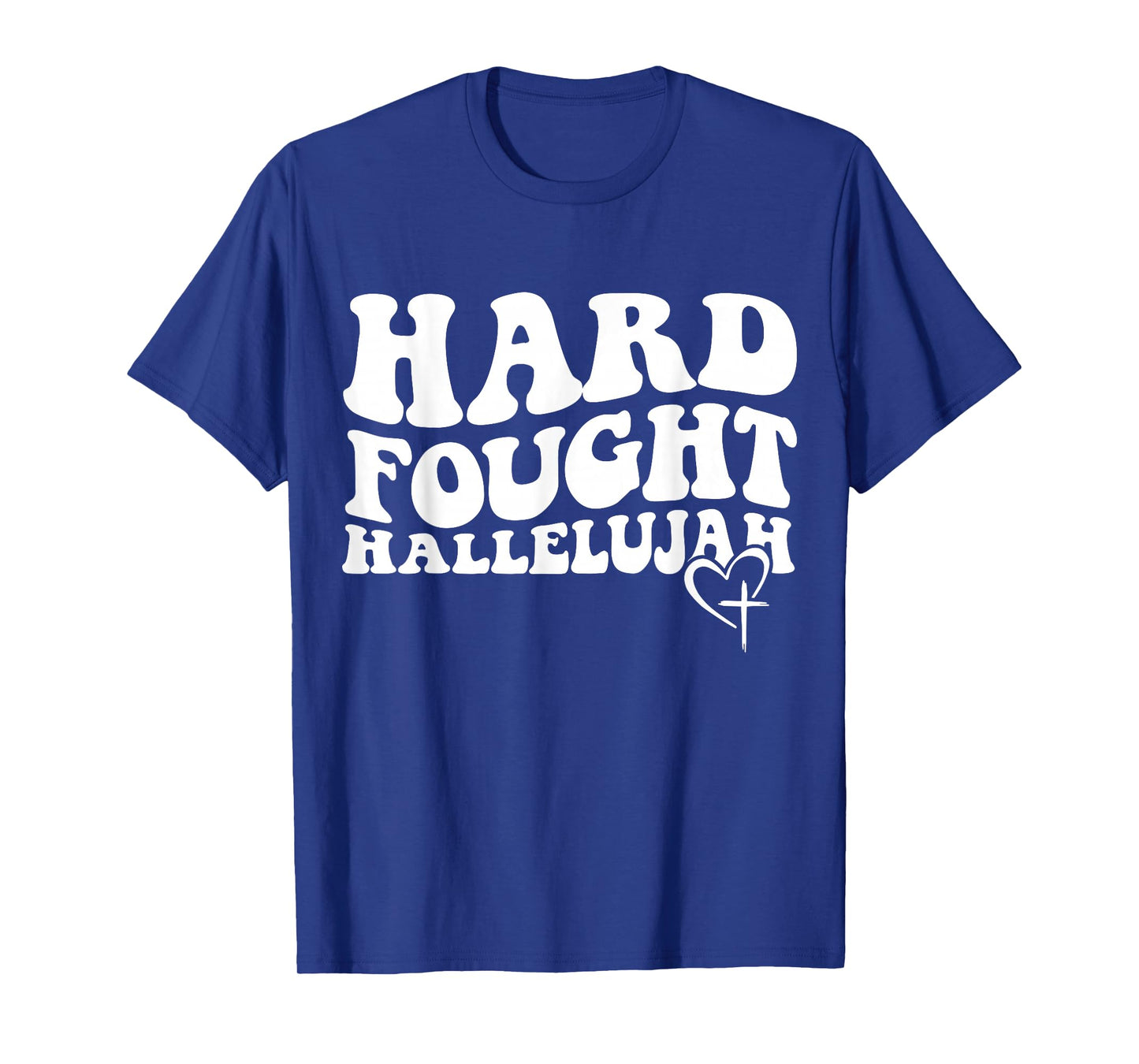 Hard Fought Hallelujah Retro Groovy Jesus T-Shirt