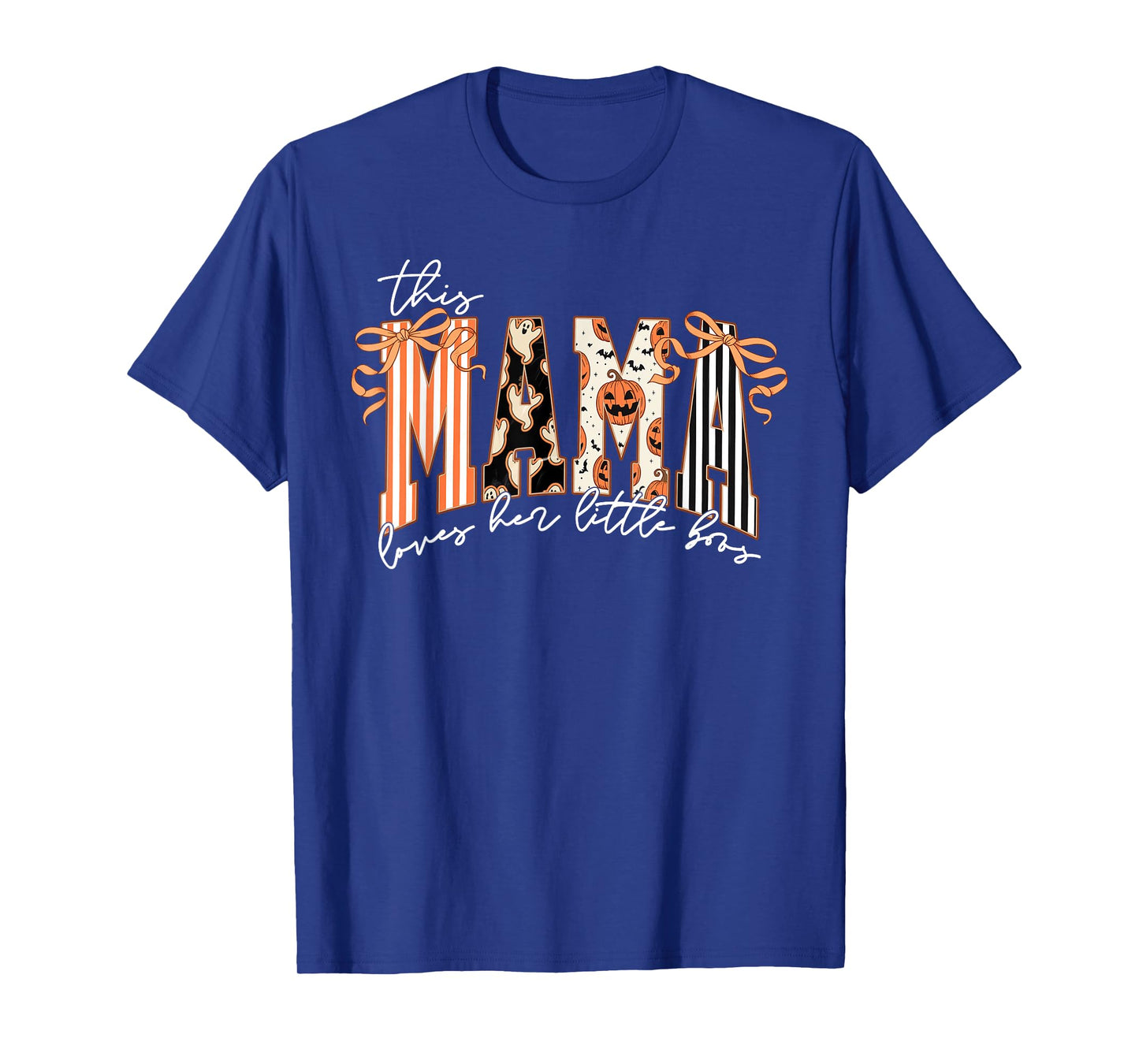 This Mama Loves Her Boos Cute Spooky Halloween Mama Women T-Shirt