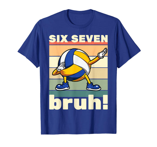67 Meme Funny Six Seven Bruh Kids Boys Girls Dab Volleyball T-Shirt