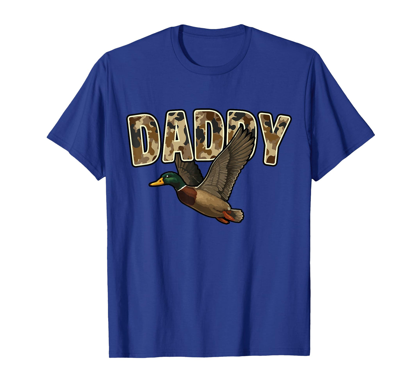 Camouflage Vintage Mallard Duck Retro Camo Hunting Daddy T-Shirt