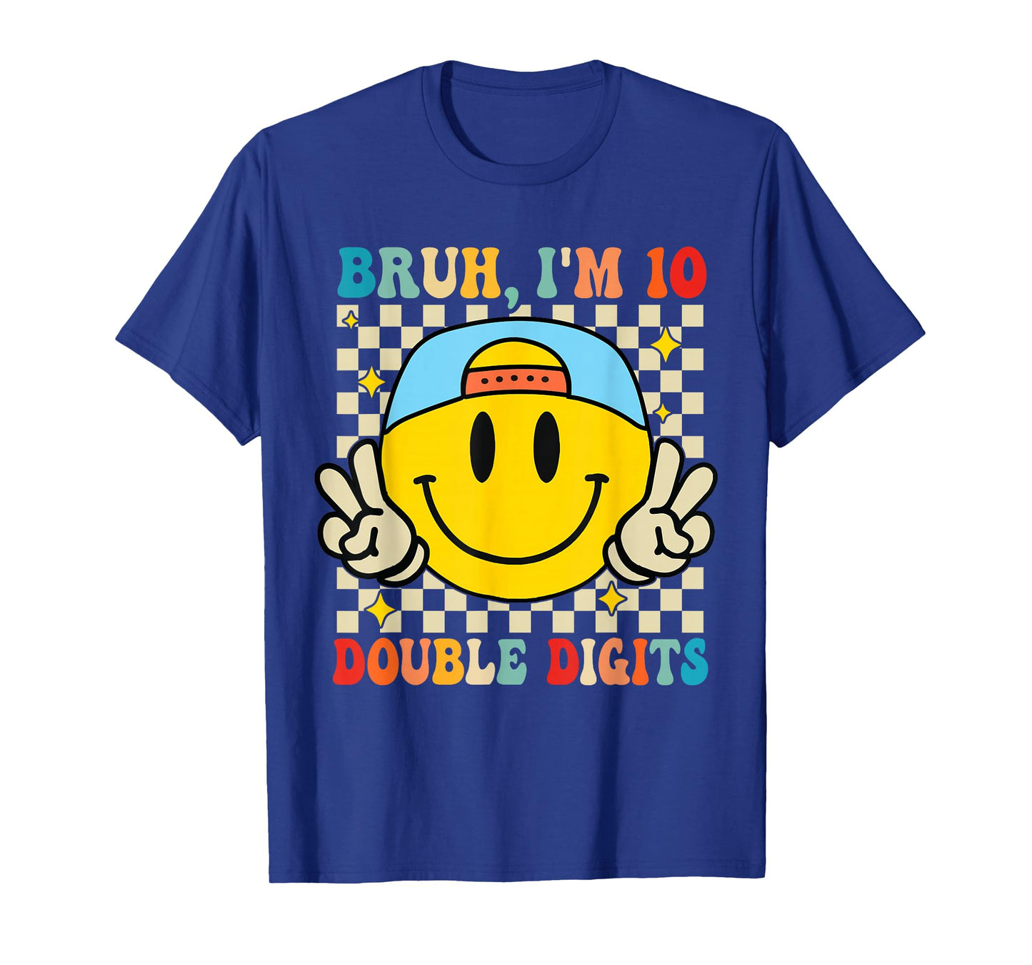 10 Years Old Birthday Bruh I'm Double Digits 10th Birthday T-Shirt
