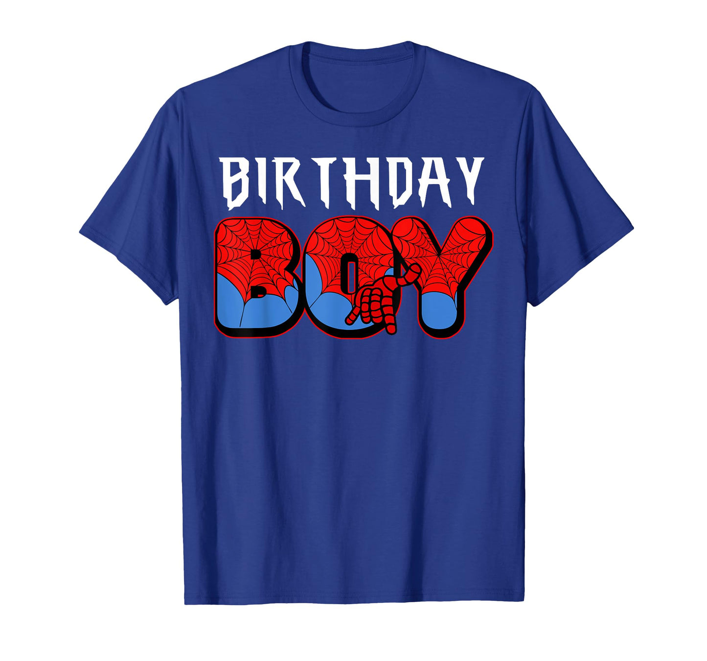 Birthday Boy Spider Theme Party Boys Kids Men T-Shirt