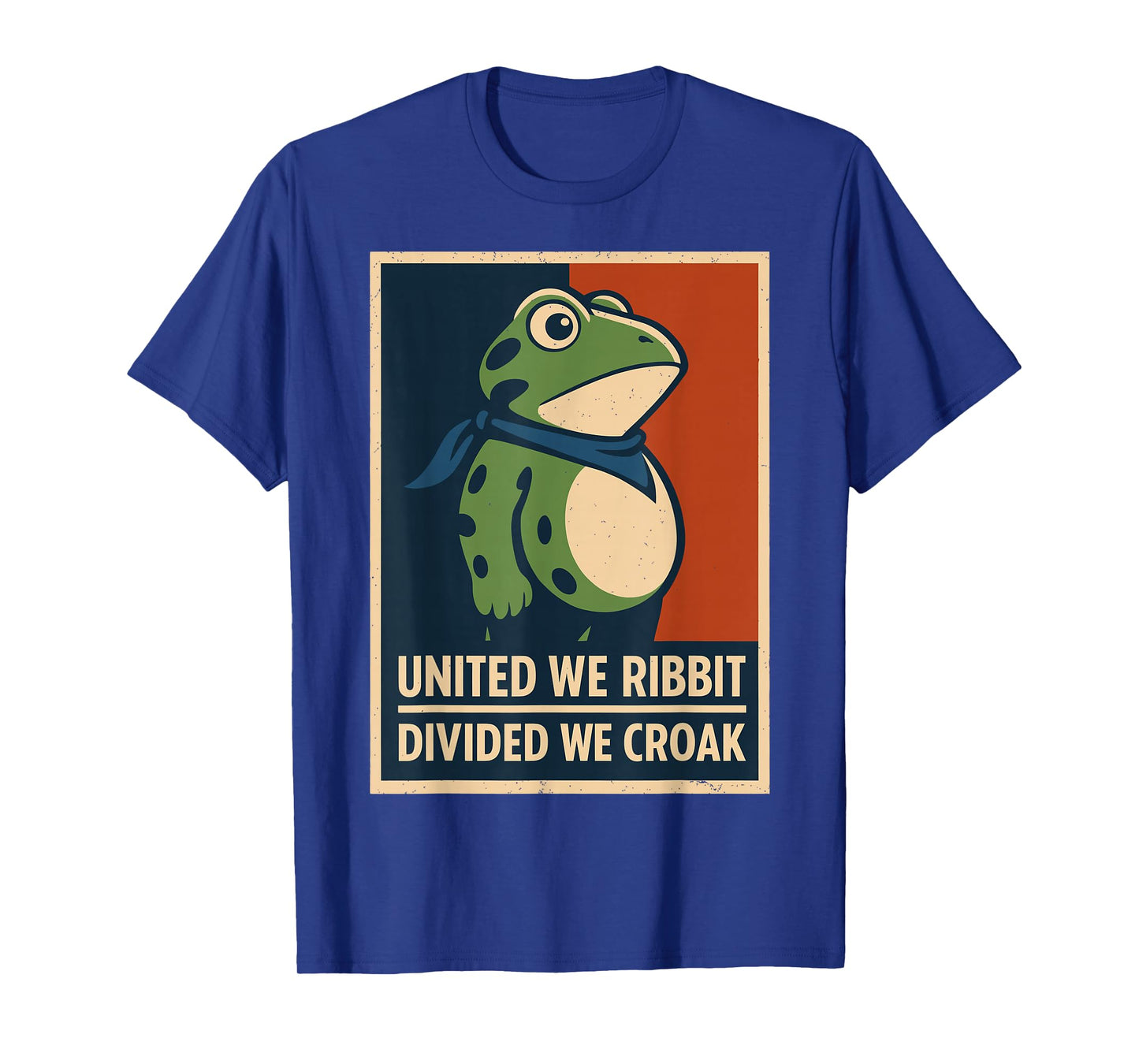 United We Ribbit Divided We Croak Funny Frog Protest Costume T-Shirt