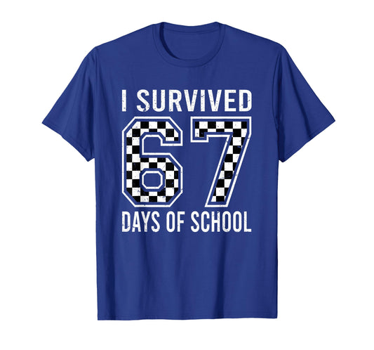 I Survived 67 Days of School Funny Six Seven 6 7 Meme Z Gen T-Shirt