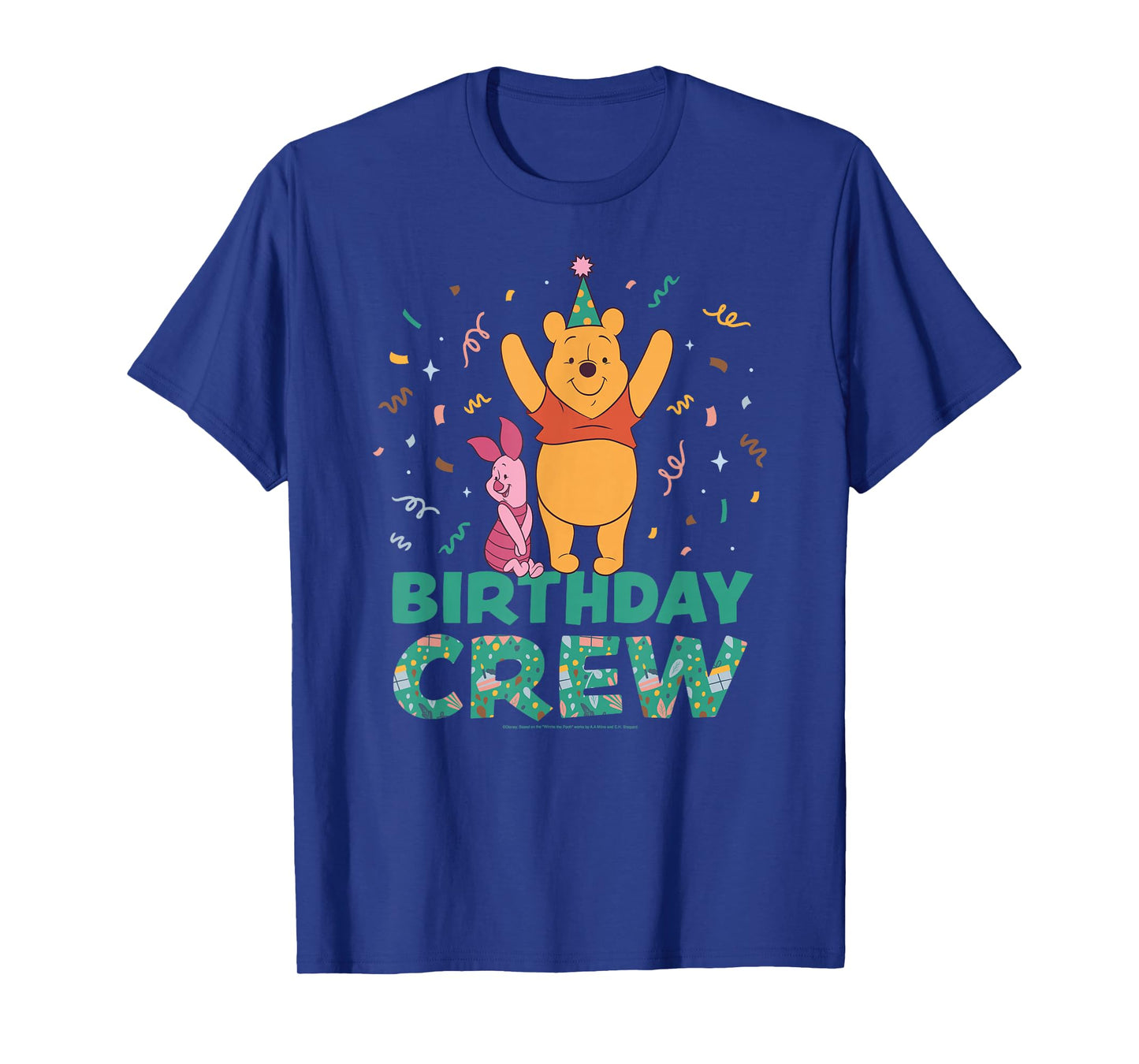 Disney Winnie the Pooh & Piglet Birthday Crew Party Matching T-Shirt