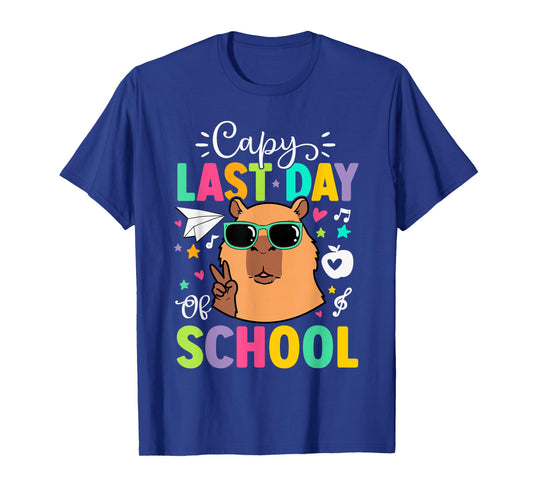 Capy Last Day of School Capybara Graduation Funny Quote T-Shirt