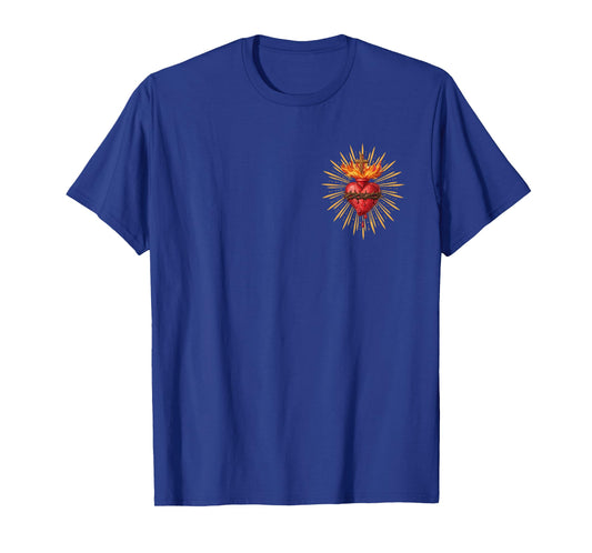 Sacred Heart of Jesus Shirt Catholic Vintage Heart Christ T-Shirt