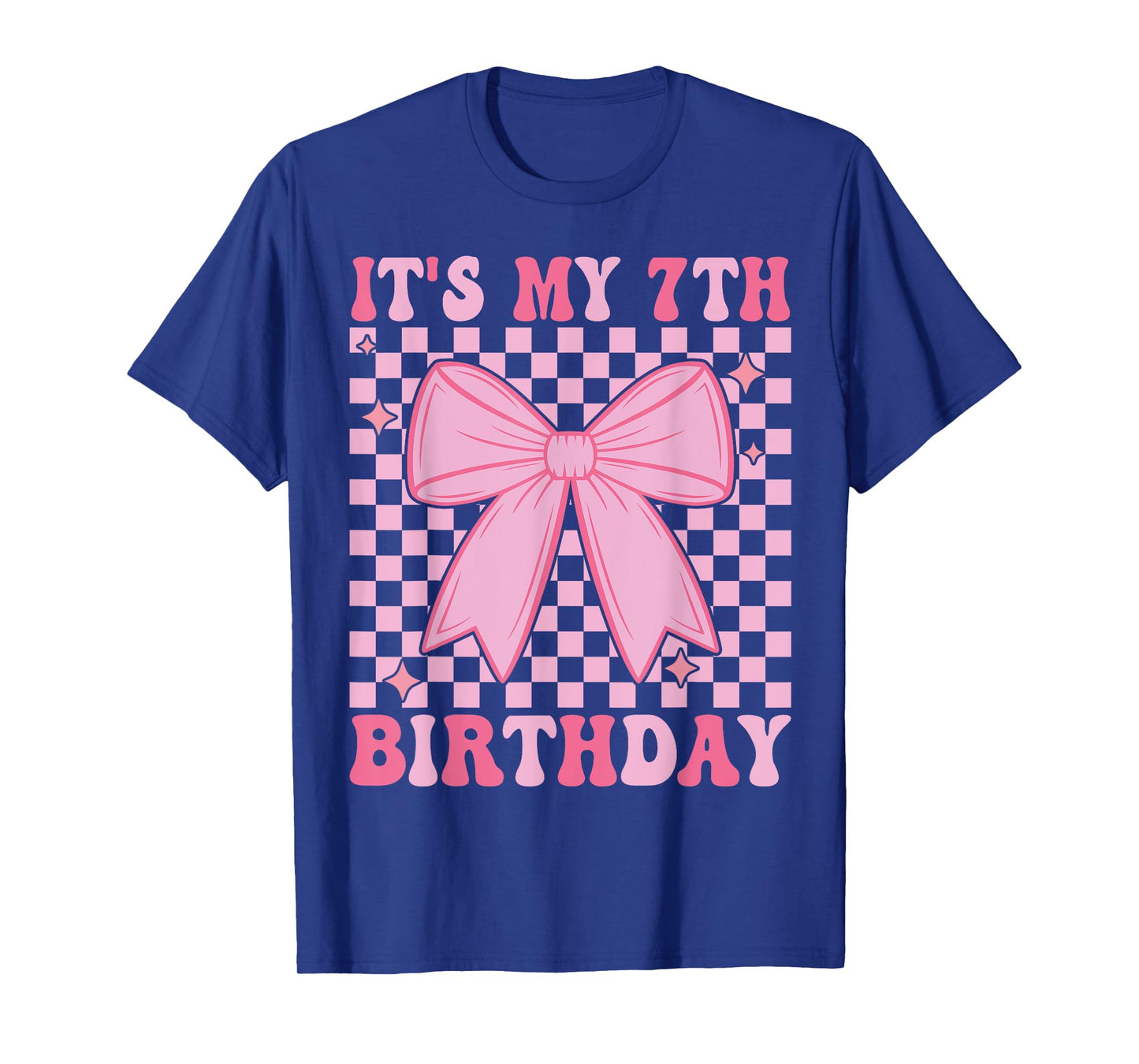 7th Coquette Themed Birthday Seven Year Old Girl Bow T-Shirt