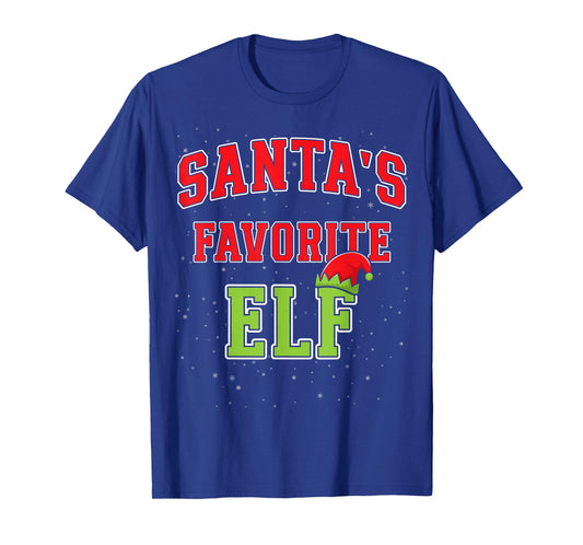Santa's Favorite Elf Christmas Family Matching Group Xmas T-Shirt