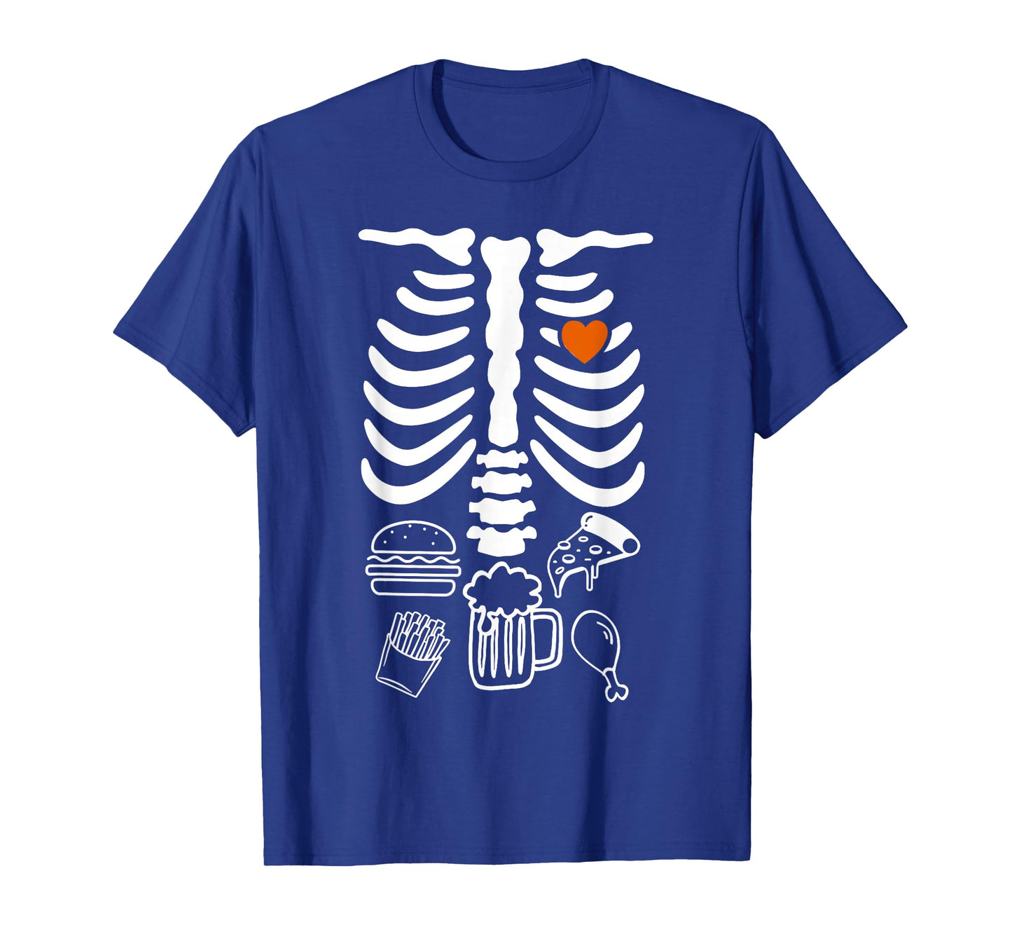 Beer Belly & Baby Skeleton Pregnancy Couples Halloween Dad T-Shirt